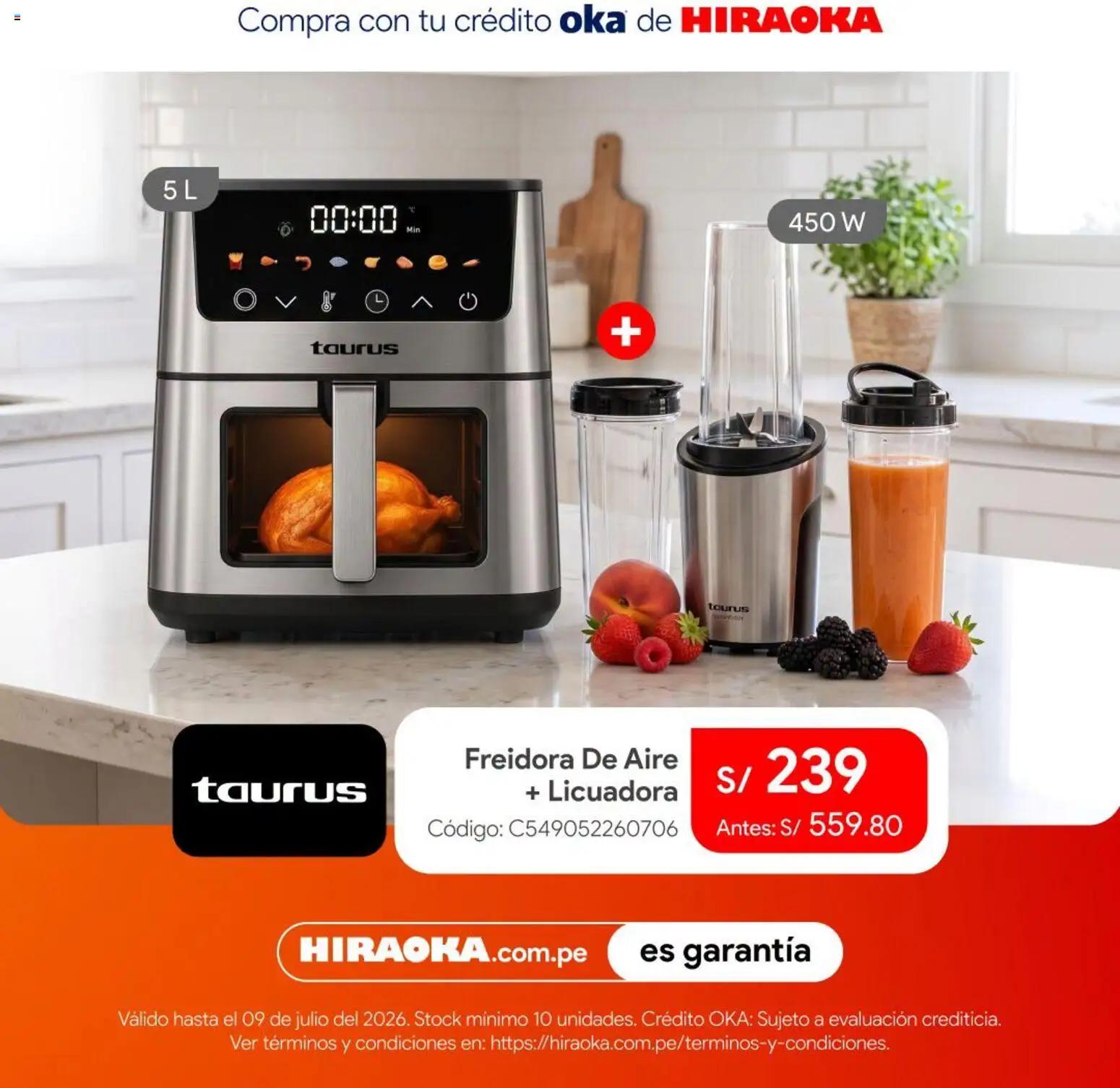 Catálogo Hiraoka válido desde 07/07/2026 | Página: 7 | Productos: Freidora, Licuadora