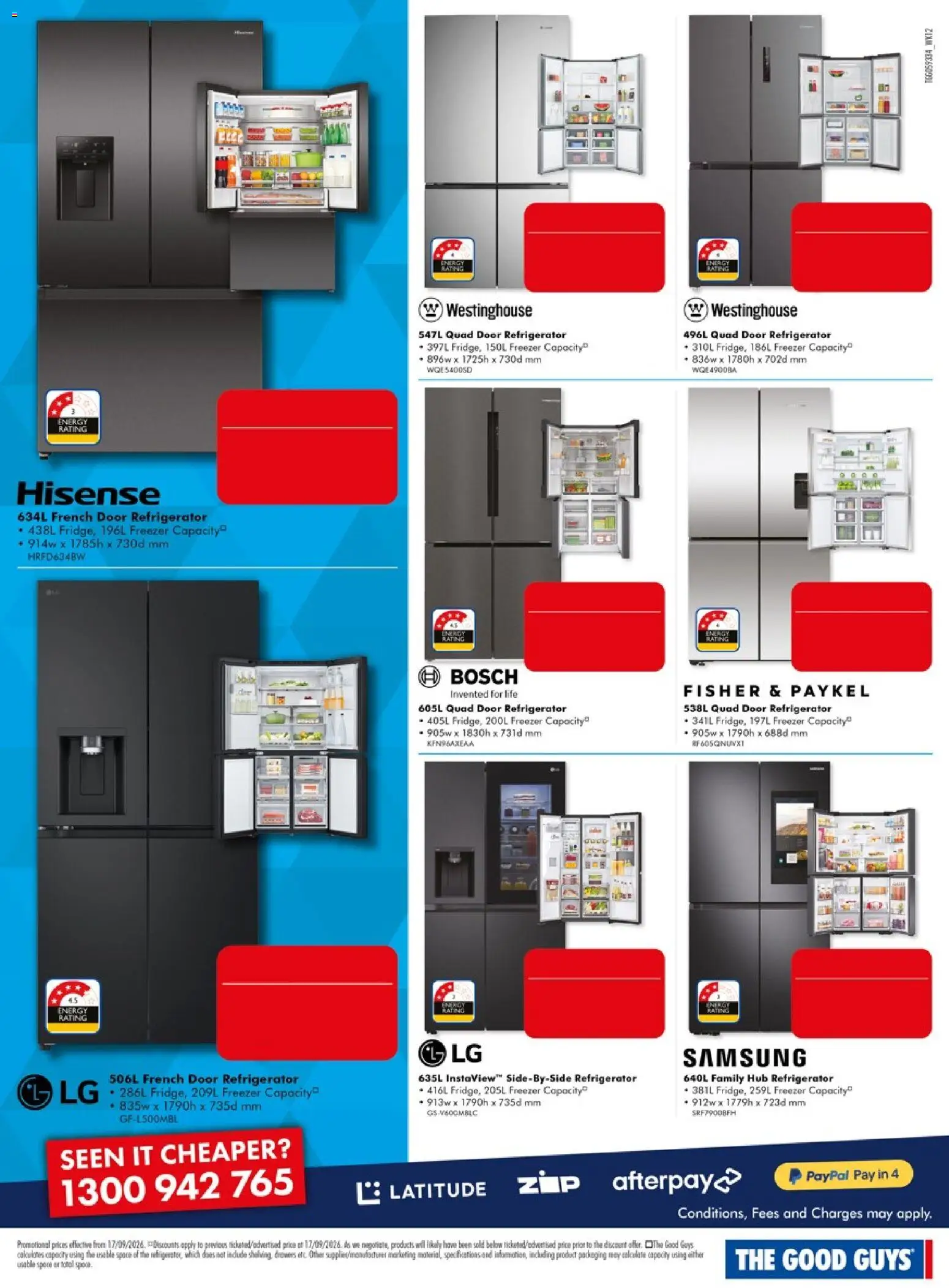 The Good Guys catalogue - valid from 16/09/2026 | Page: 9 | Products: Door, Freezer, Refrigerator