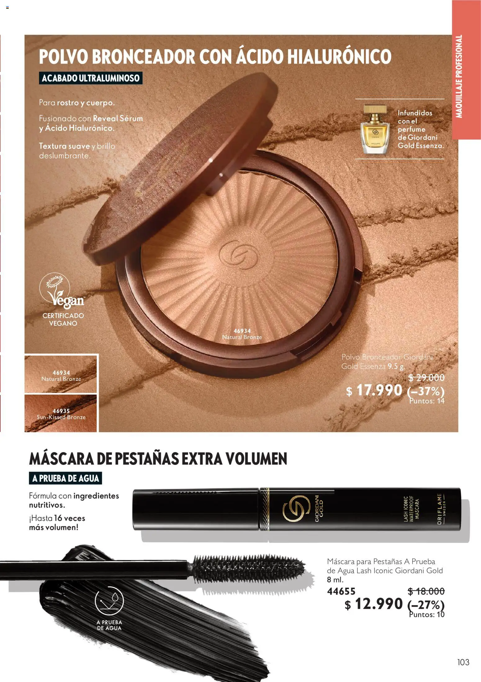 Oriflame Ofertas │ válido desde el 10.07.2026 | Página: 103 | Productos: Brillo, Perfume, Maquillaje, Máscara