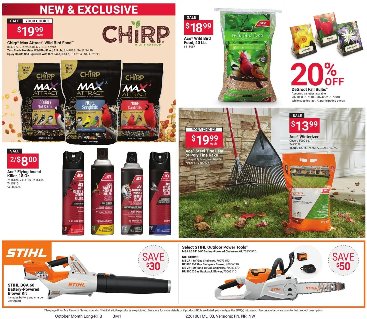 Giant Eagle Ace Ad - valid from 10/01/2026 | Page: 3 | Products: Chainsaw, Fruit, Backpack, Blower