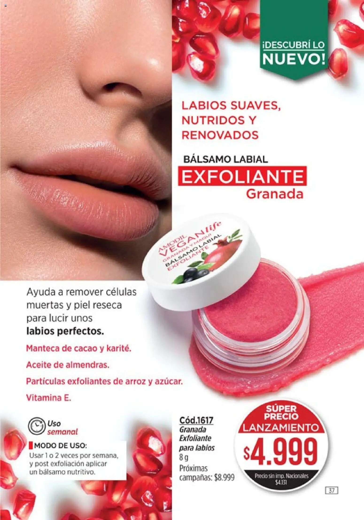 Catálogo Amodil Campaña 16 │ válido desde el 19/09/2026 | Página: 37 | Productos: Granada, Aceite, Exfoliante, Arroz