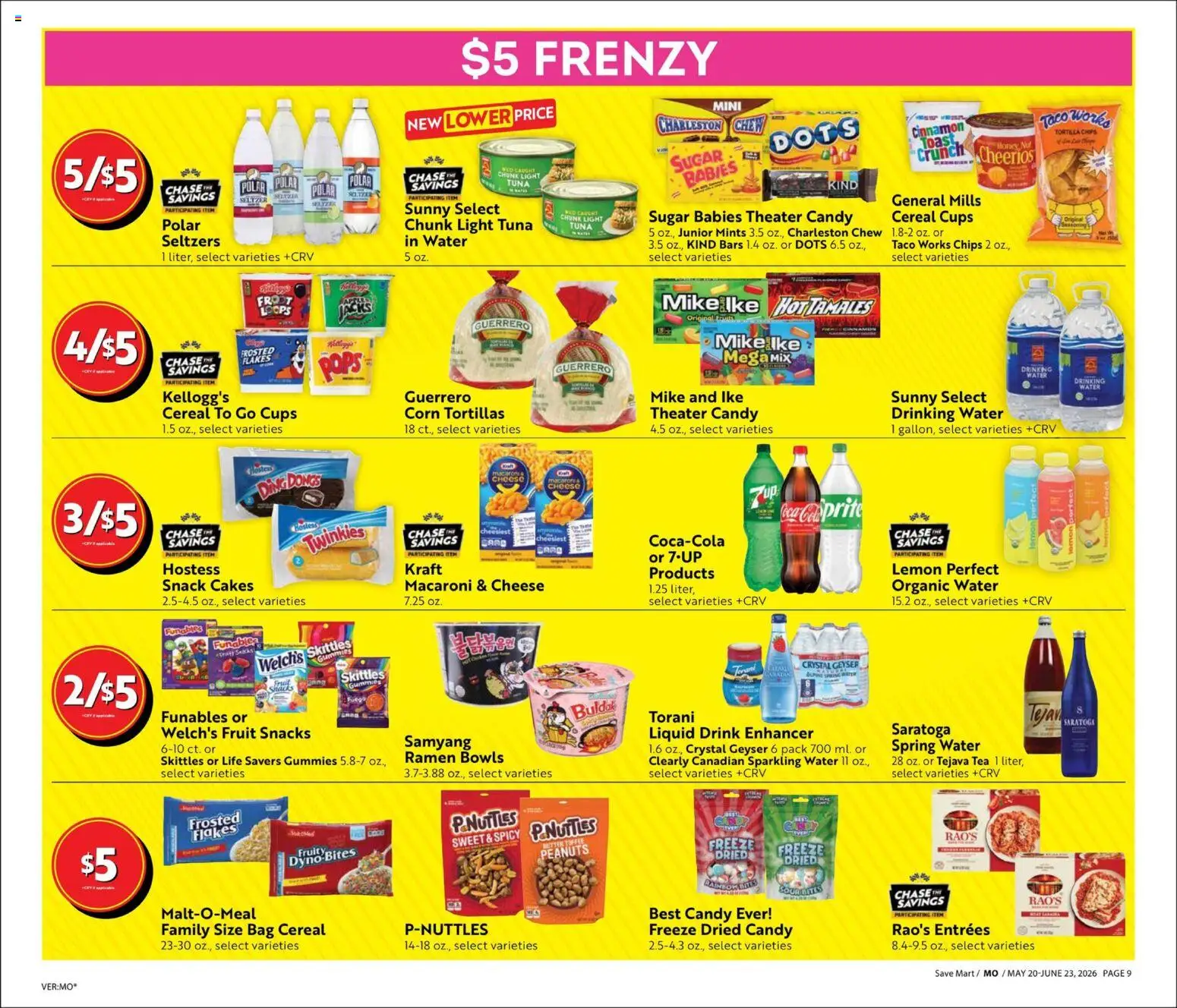 Save Mart Big Book of Savings - valid from 20.05.2026 | Page: 9 | Products: Cheese, Chips, Flakes, Lemon