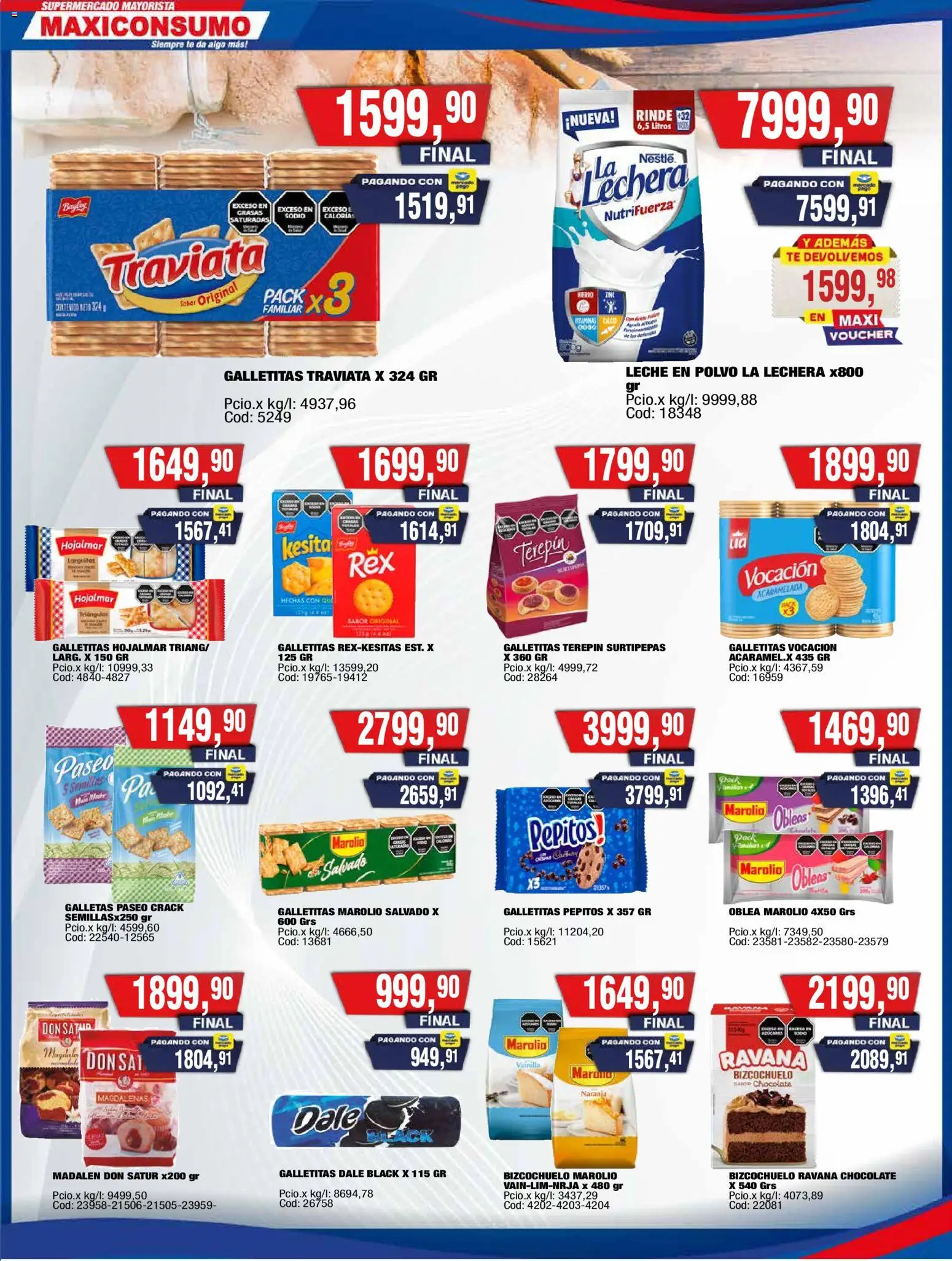 Maxiconsumo - Ofertas │ válido desde el 28/09/2026 | Página: 9 | Productos: Madeleines, Semillas, Leche, Galletas