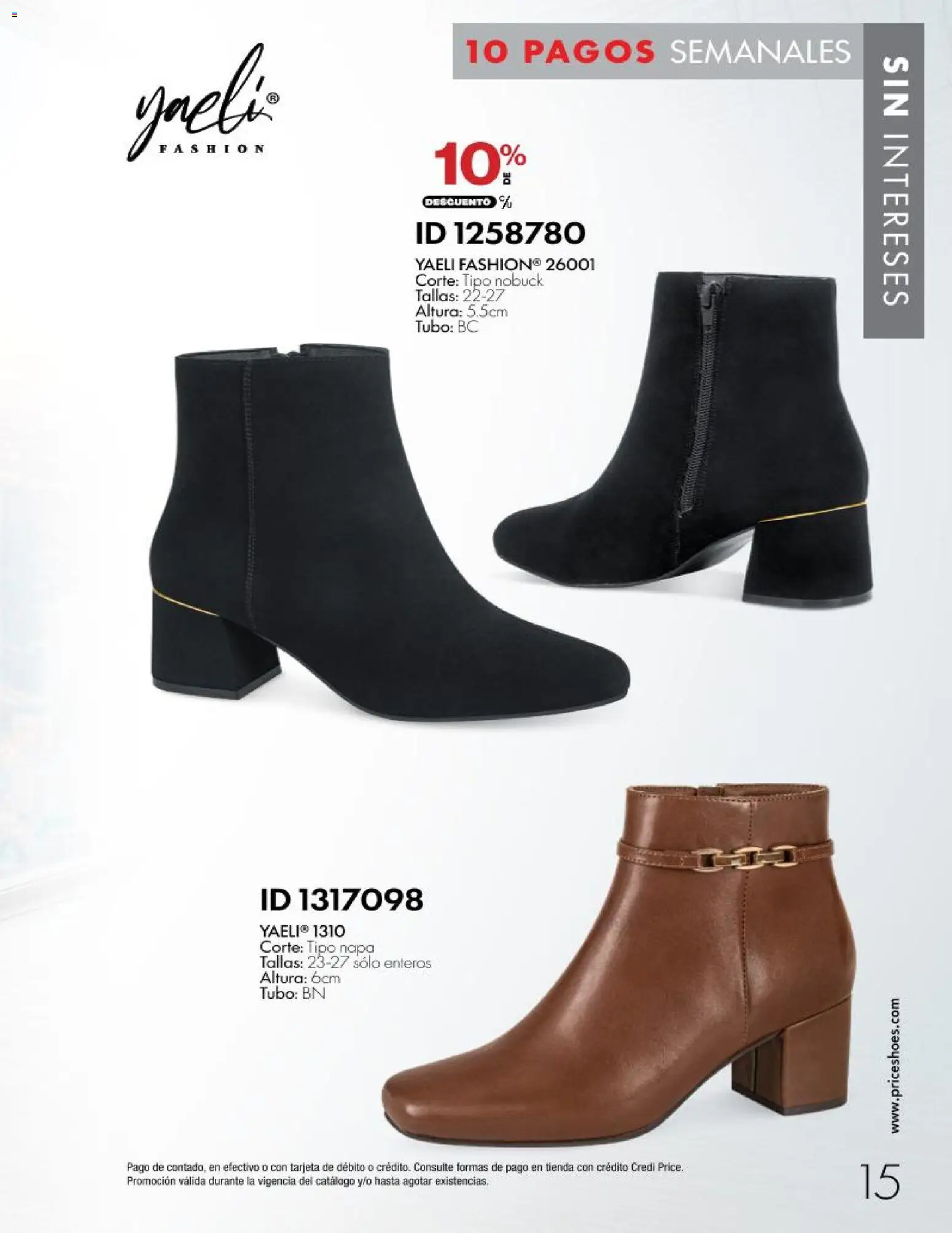 Nuevas ofertas de Price Shoes válidas en toda la República Mexicana desde el 28/10/2026. ¡Encuentra las mejores ofertas en Price Shoes catálogo 10 pagos sin intereses! | Página: 15
