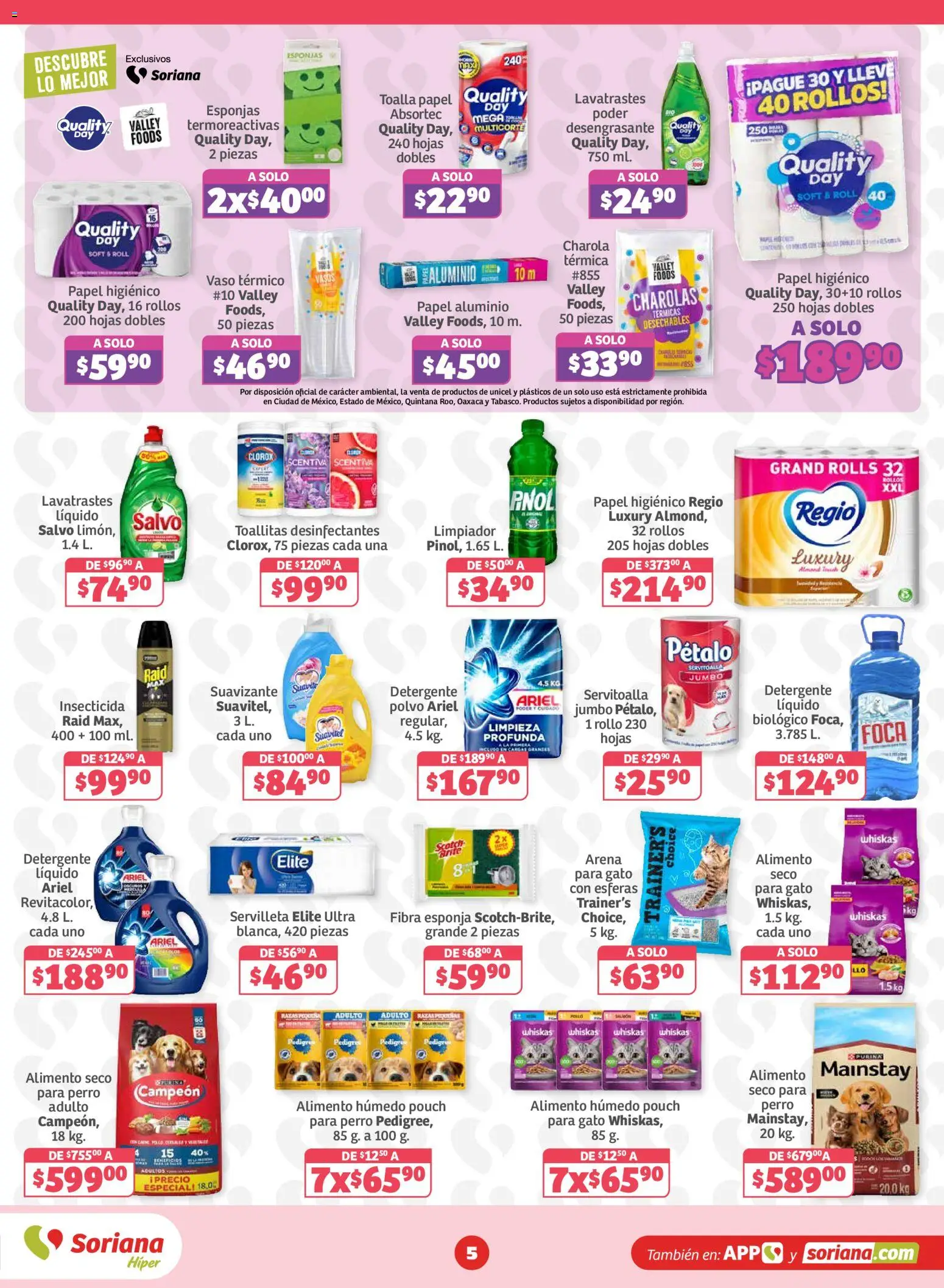 Nuevas ofertas de Soriana válidas en toda la República Mexicana desde el 21/08/2026. ¡Encuentra las mejores ofertas en Soriana folleto! | Página: 5