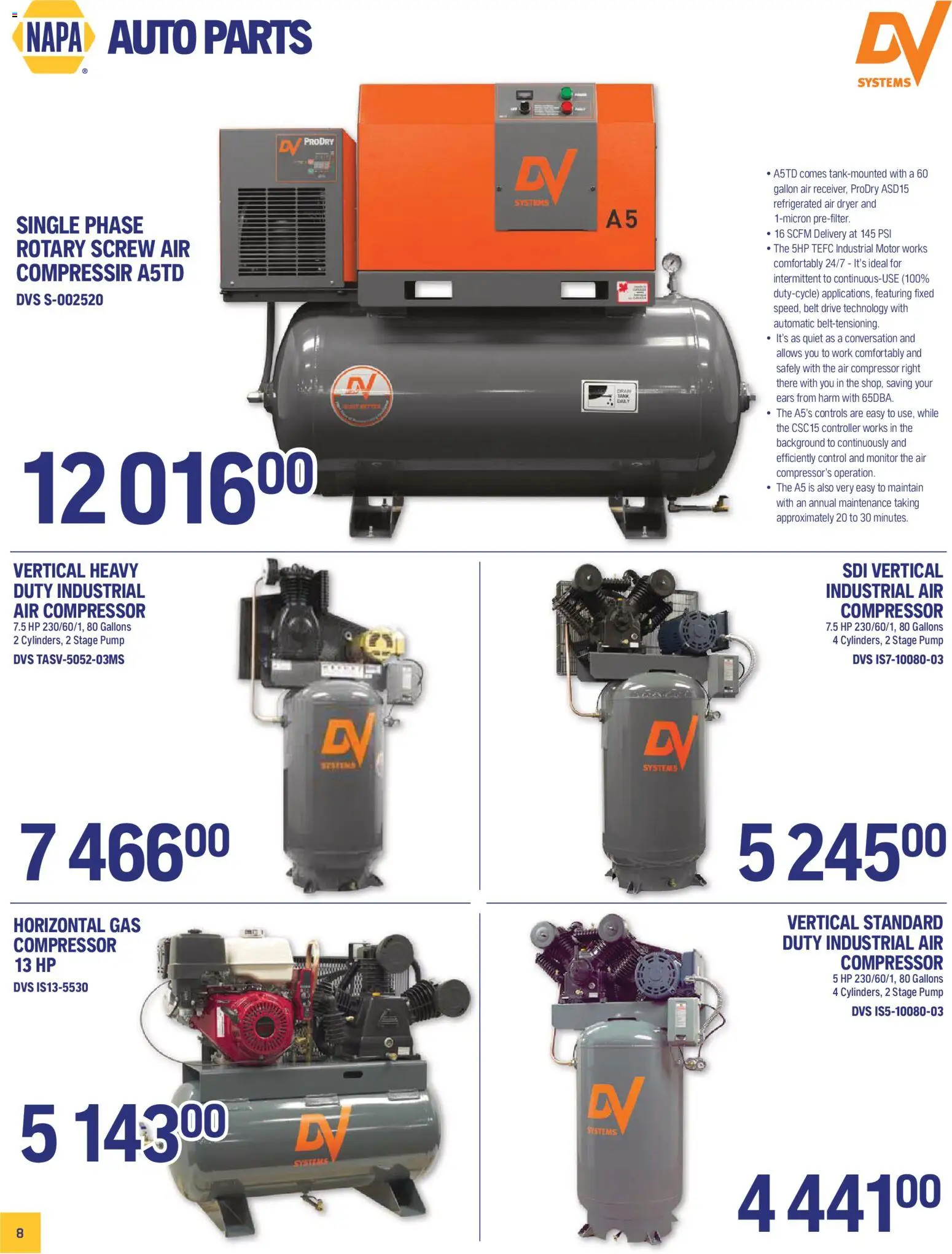 NAPA Auto Parts flyer valid from Sep 1, 2026 | Page: 10 | Products: Belt, Monitor, Dryer, Air compressor