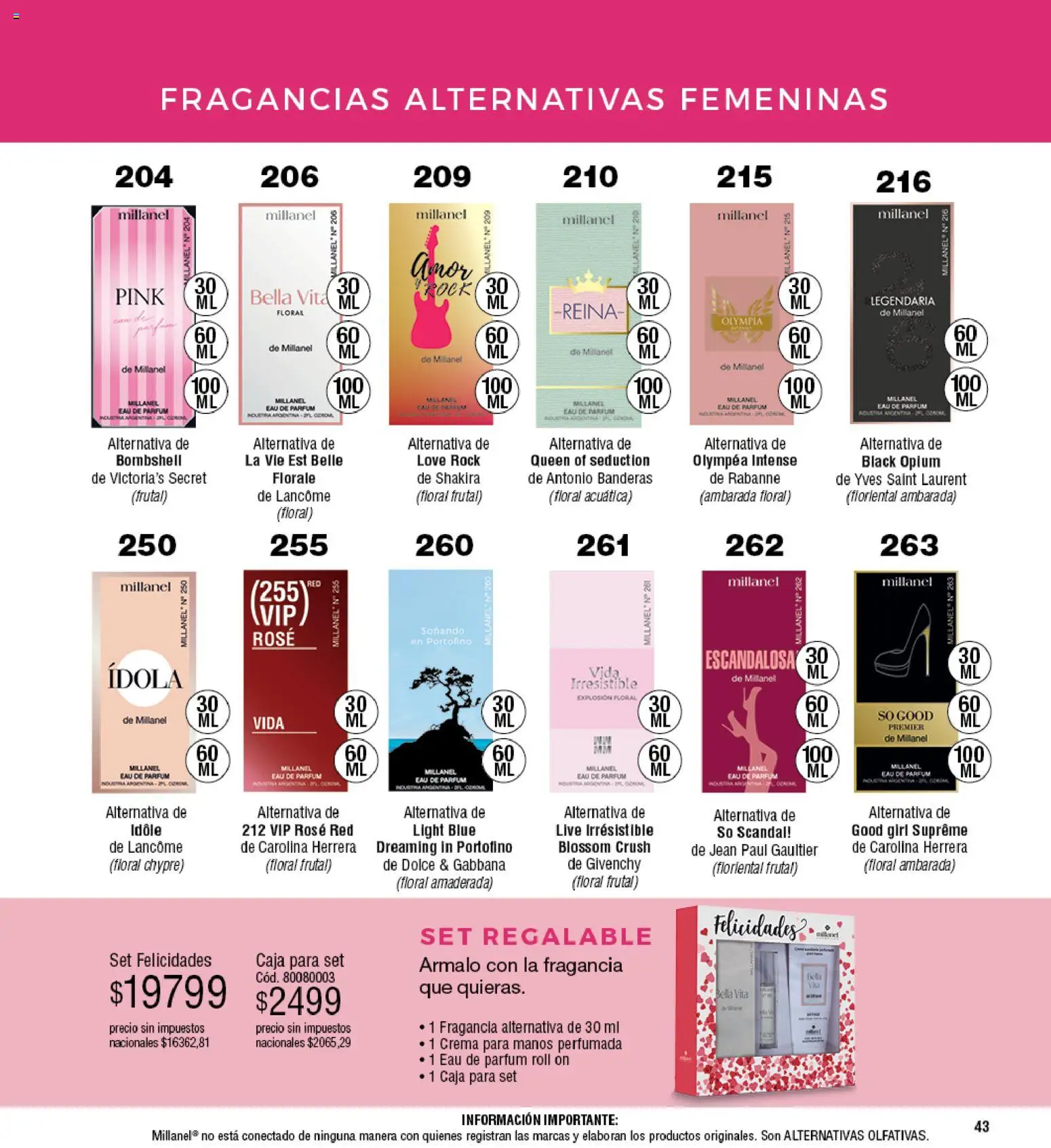Millanel - Catálogo │ válido desde el 30/03/2026 | Página: 43 | Productos: Jean, Crema para manos, Caja, Fragancia