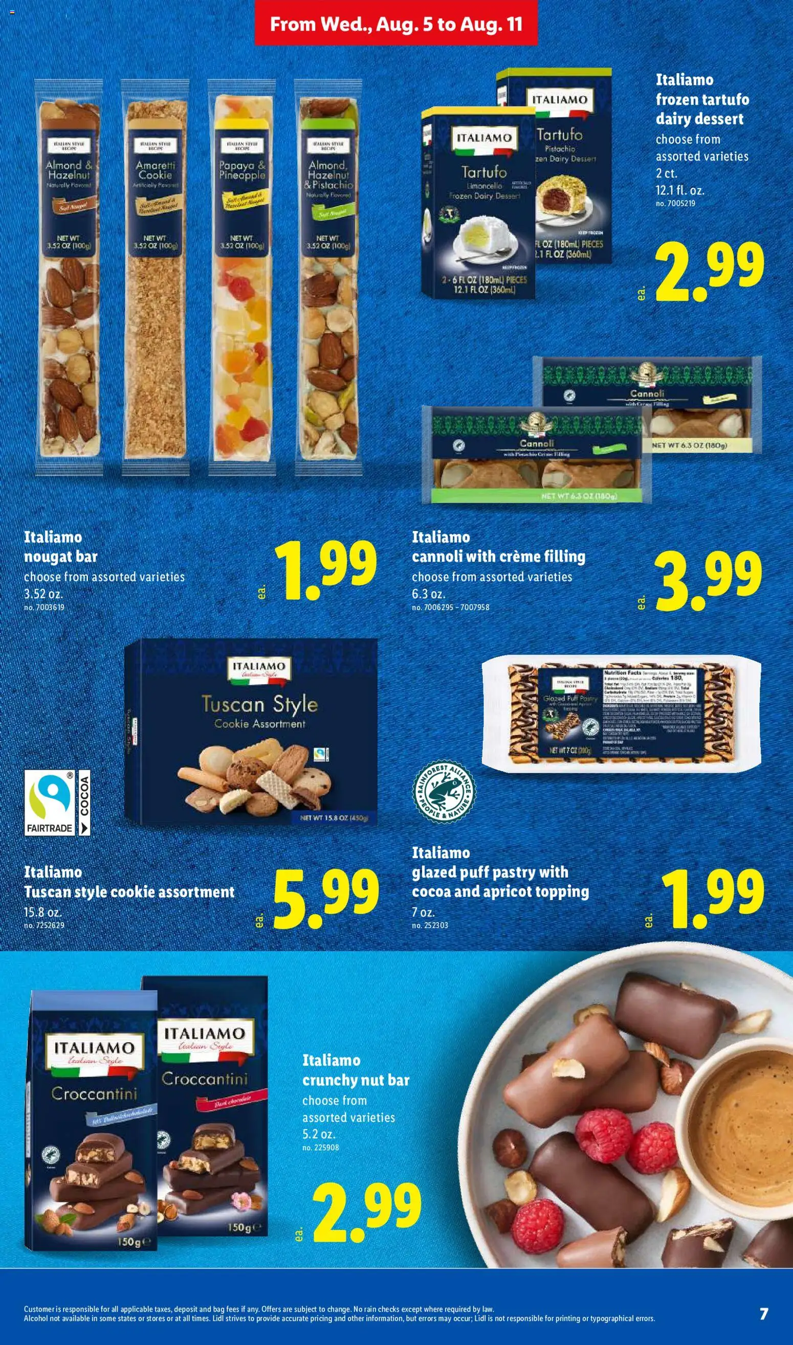Lidl Weekly Ad - valid from 08/05/2026 | Page: 7 | Products: Cocoa, Alcohol, Dessert, Bag
