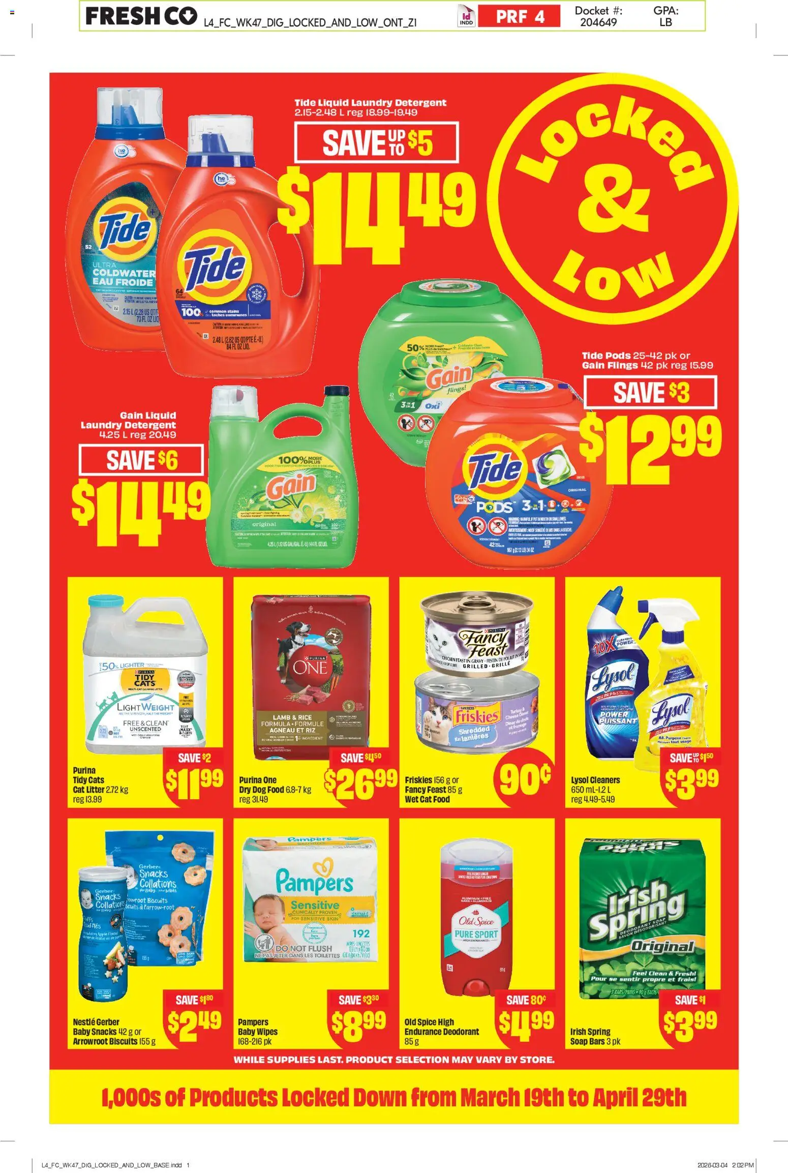 FreshCo flyer valid from 19.03.2026 | Page: 4 | Products: Rice, Soap, Deodorant, Detergent