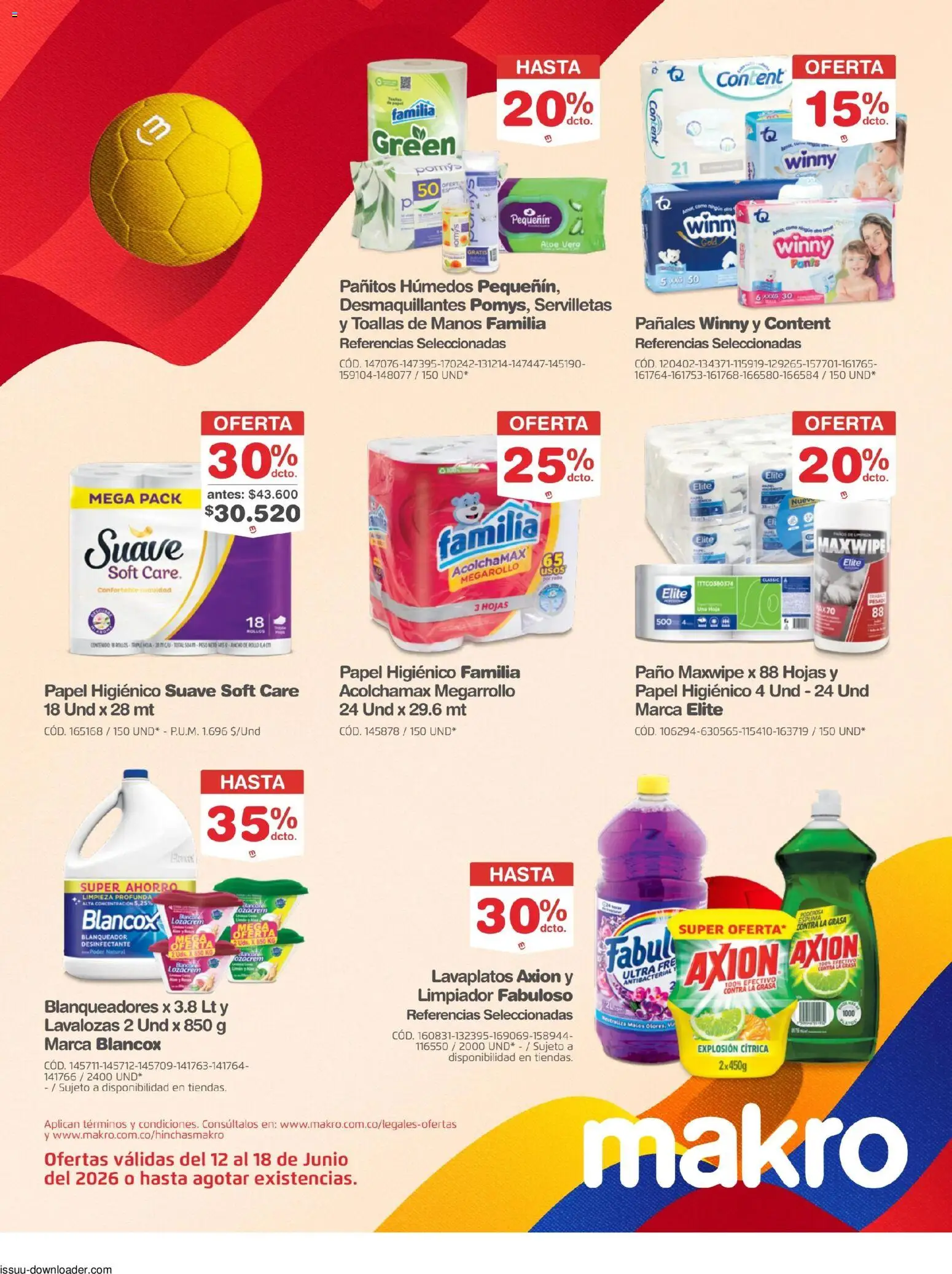 Makro revista - valida desde el 12.06.2026 | Página: 32 | Productos: Blanqueador, Servilletas, Limpiador, Desinfectante