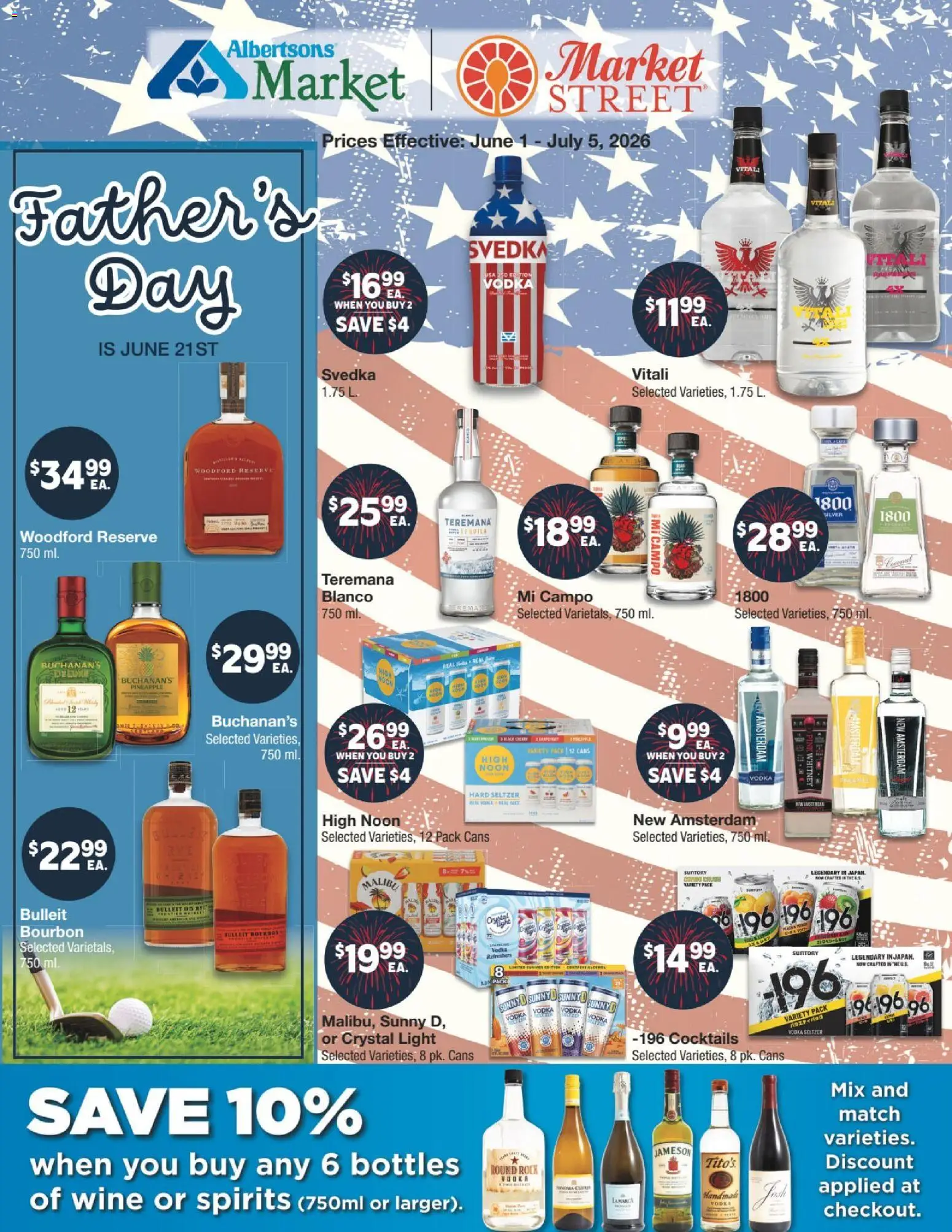 United Supermarkets Alcohol Flyer - valid from 01.06.2026 | Page: 2 | Products: Wine, Pineapple, Bourbon, Vodka