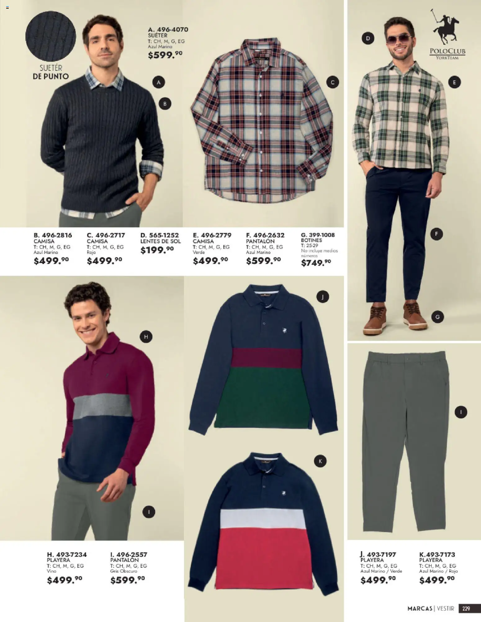 Nuevas ofertas de Andrea válidas en toda la República Mexicana desde el 23/08/2026. ¡Encuentra las mejores ofertas en Andrea catálogo Vestir Caballero! | Página: 71 | Productos: Suéter, Lentes, Camisa, Playera