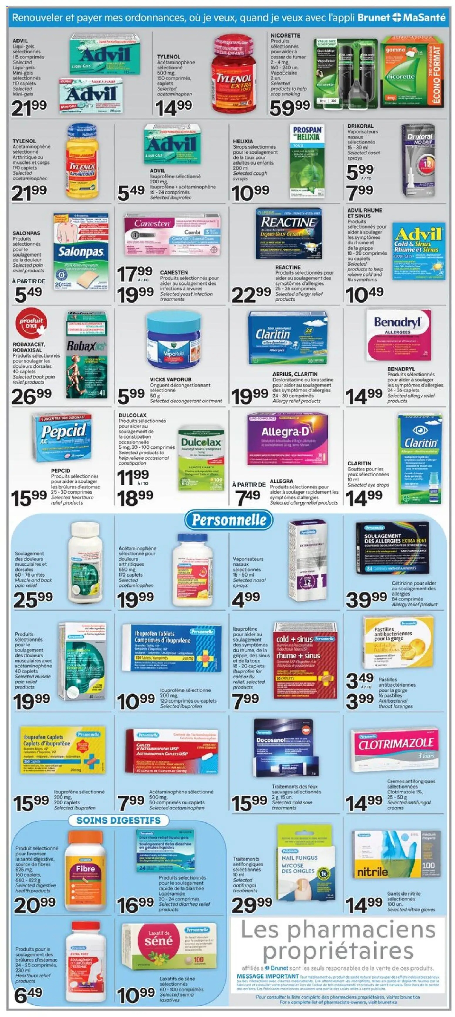 Brunet flyer valid from Sep 10, 2026 | Page: 3 | Products: Gloves, Eye drops, Yeast