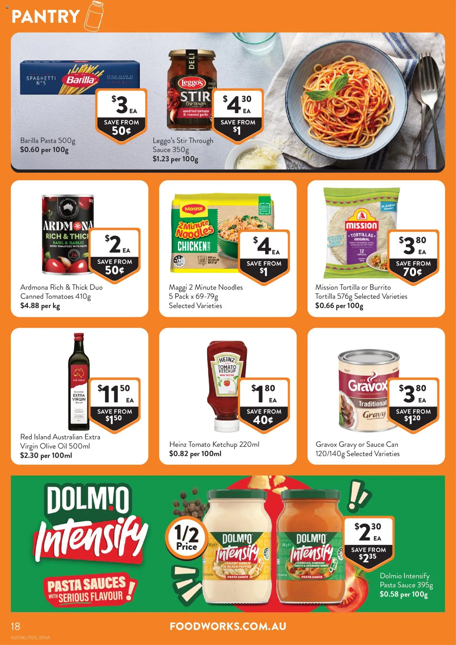 Foodworks catalogue - valid from 13.05.2026 | Page: 18 | Products: Tomatoes, Noodles, Pepper, Garlic