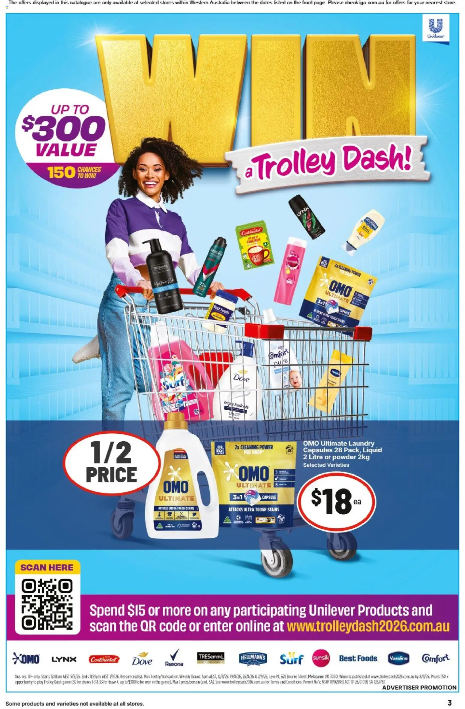IGA catalogue - valid from 26/08/2026 | Page: 3 | Products: Chicken, Laundry capsules, Capsules, Vaseline