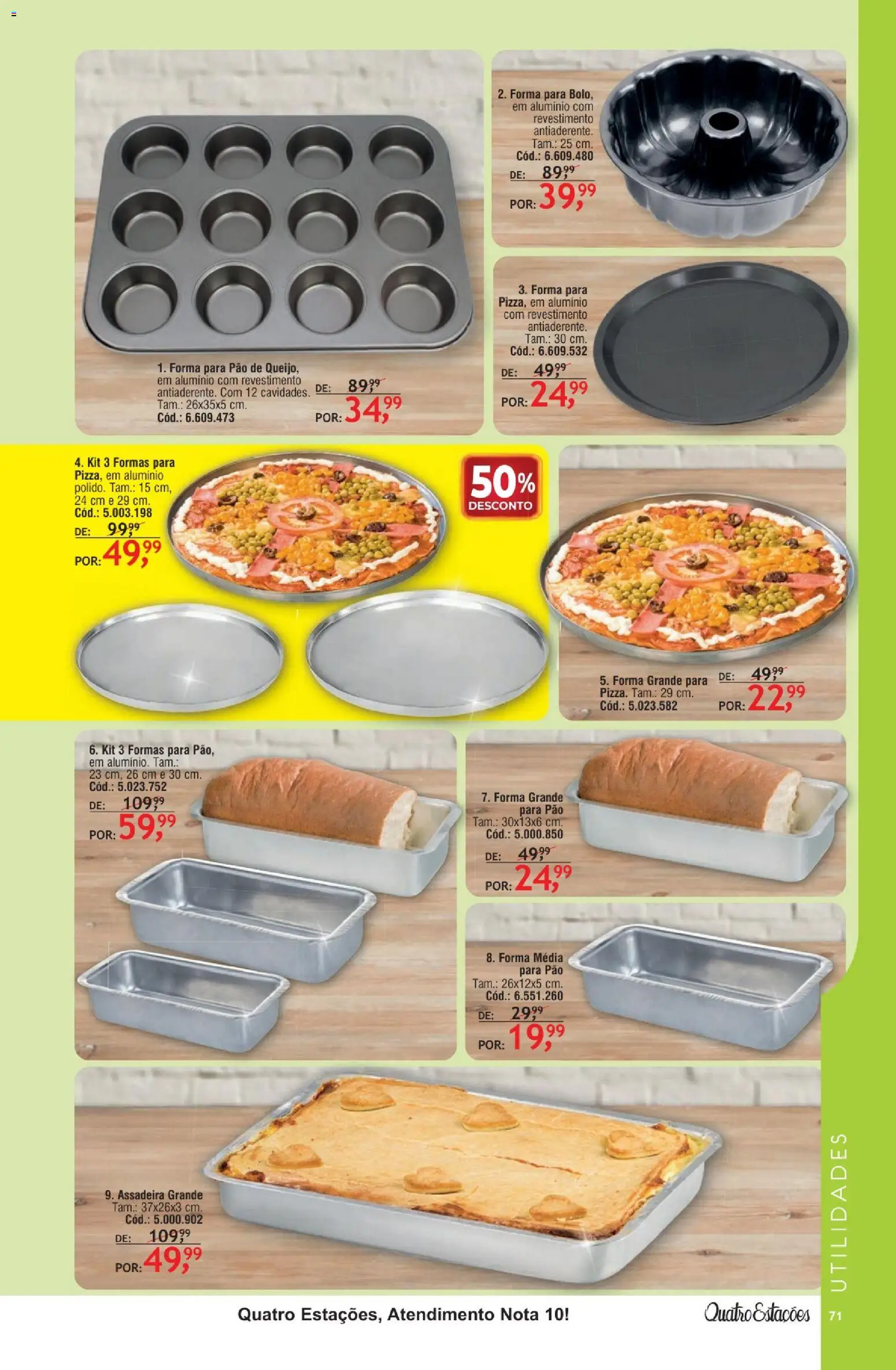 Quatro Estações Folheto - válido de 01/08/2026 | Página: 71 | Produtos: Pão, Bolo, Assadeira