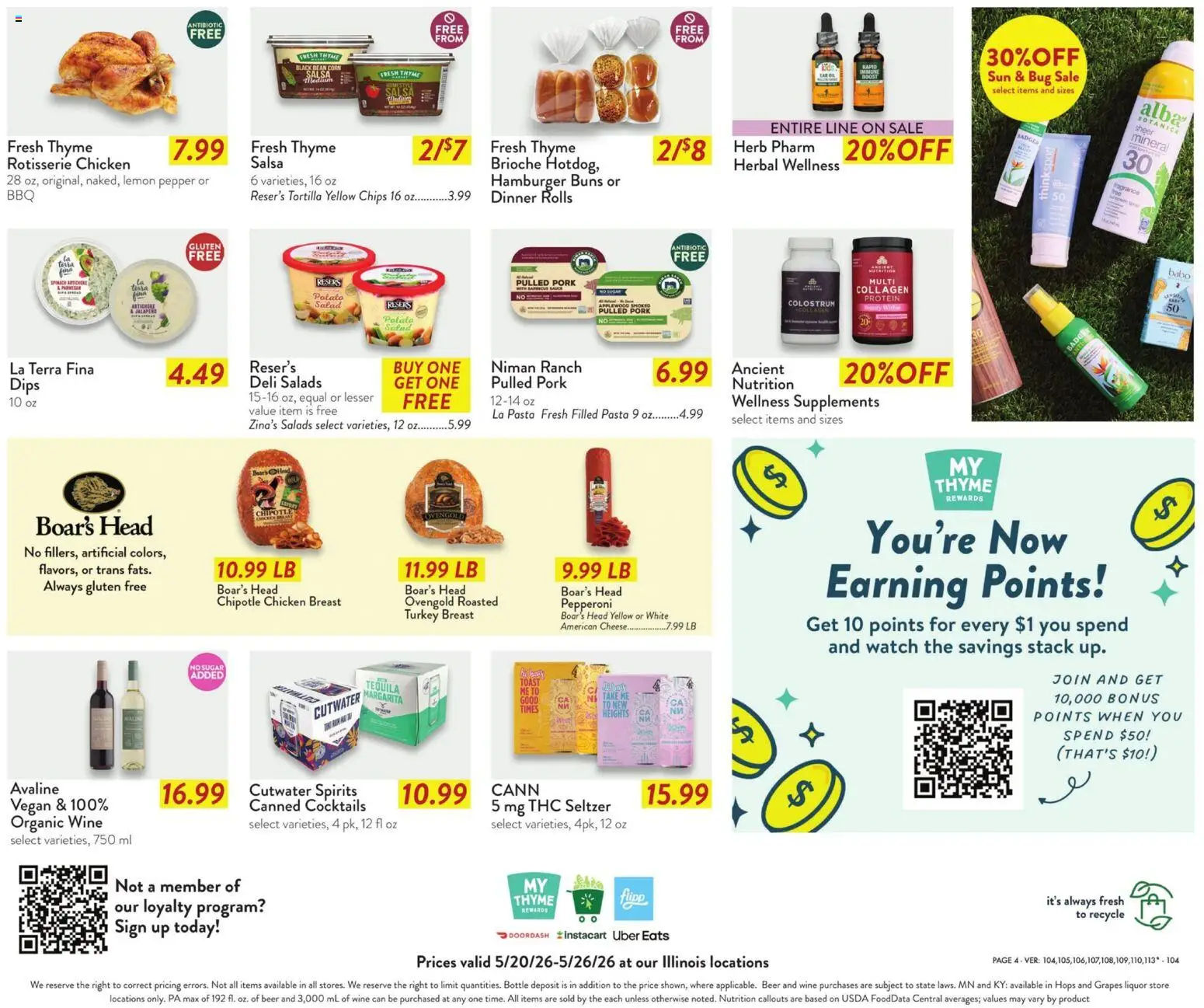 Fresh Thyme Weekly Ad - IL - valid from 20.05.2026 | Page: 9 | Products: Oil, Chips, Sugar, Grapes