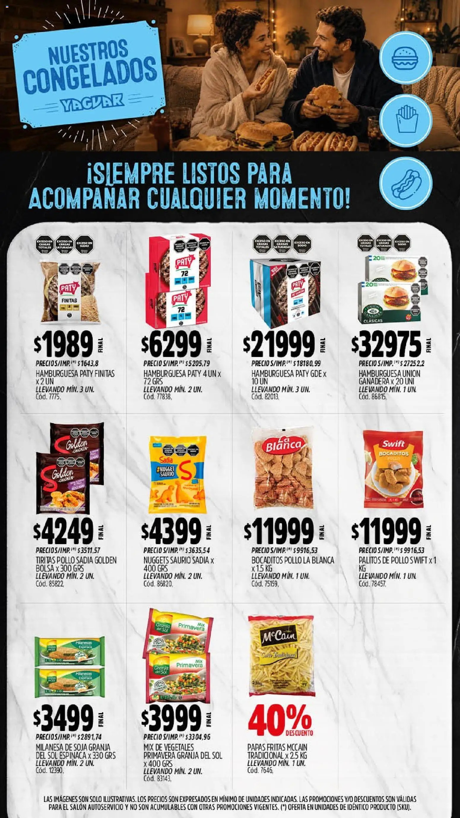 Yaguar - Oferta Semanal Mar del Plata │ válido desde el 14/09/2026 | Página: 10 | Productos: Pollo, Milanesa, Hamburguesa, Papas