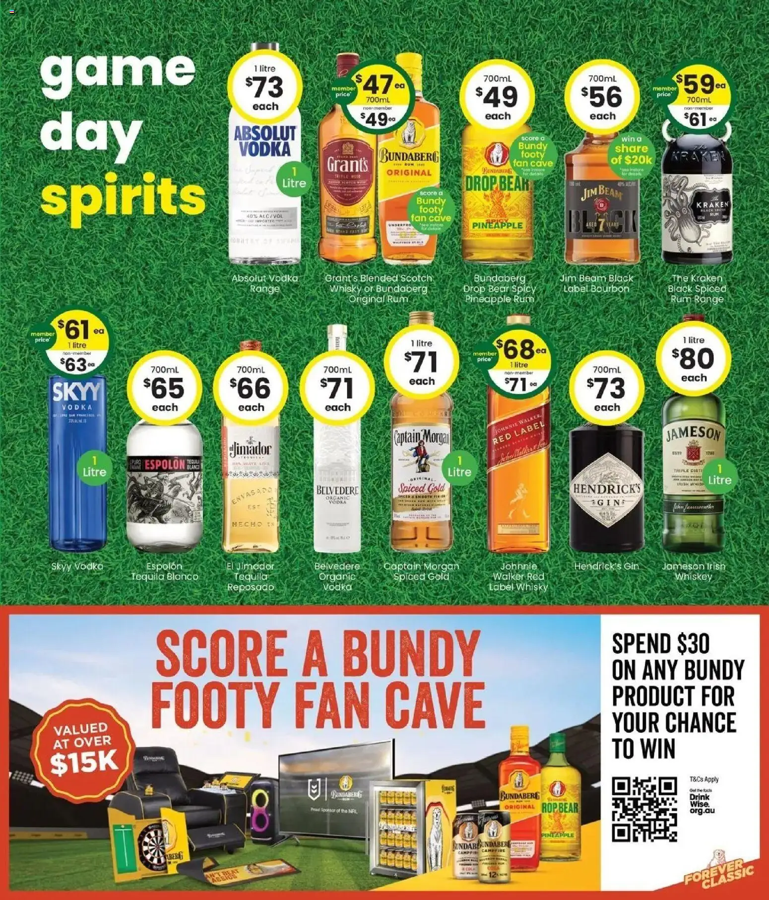 The Bottle-O - Good value booze for good value fans 14/09 - 14/09/2026 > weekly / monthly specials | Page: 5 | Products: Absolut Vodka, Vodka, Rum, Captain Morgan