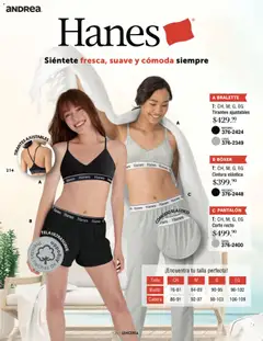 Vista previa de Andrea catálogo Lencería & vestir interior, nuevo folleto de la tienda, válido en México a partir del 24.05.2026 | Página: 74 | Productos: Algodón, Tirantes, Lenceria