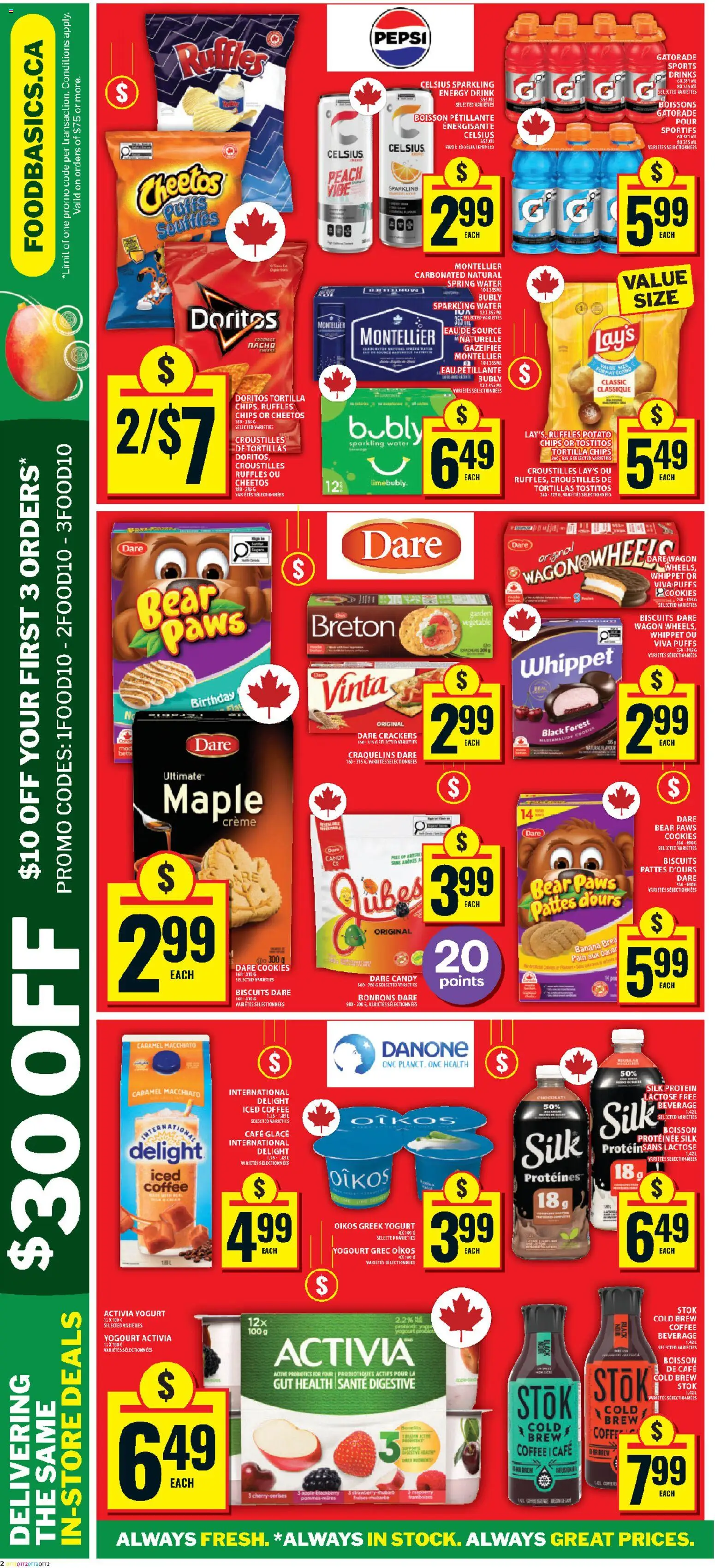 Food Basics flyer valid from 21.05.2026 | Page: 5 | Products: Chips, Yogurt, Coffee, Chocolate