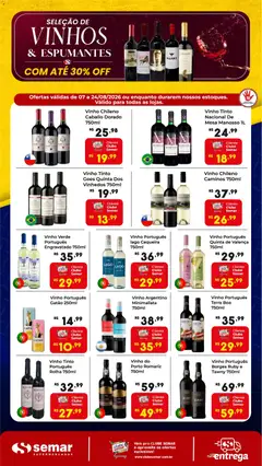 Semar Supermercado ofertas Vinhos - Pré-Visualização do folheto da loja Semar Supermercado, válido de 07/08/2026