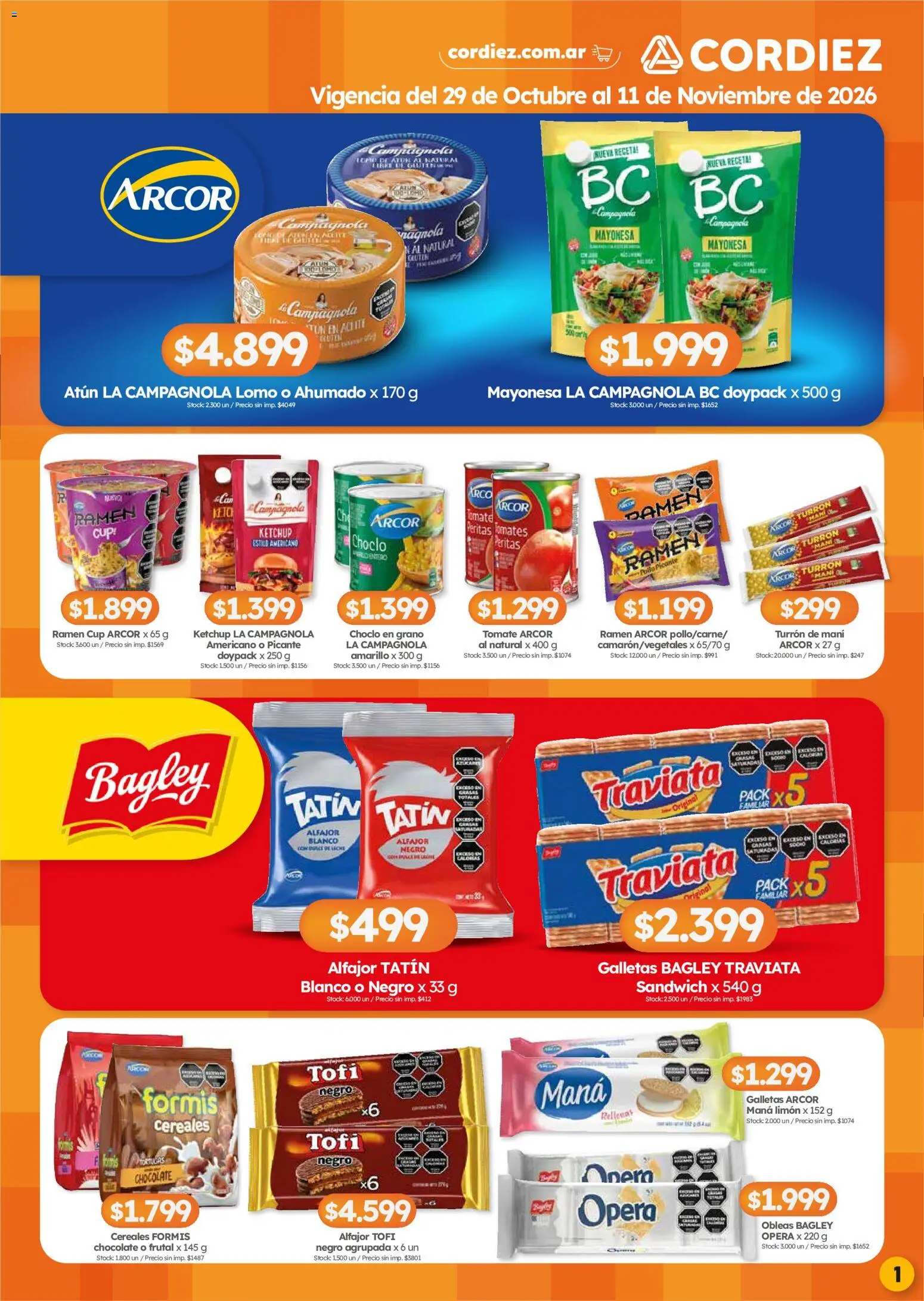 Cordiez - Marcas destacadas │ válido desde el 29/10/2026 | Página: 1