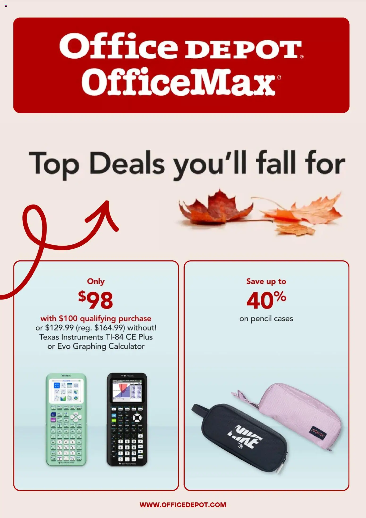Office Depot Weekly Ad - valid from 09/15/2026 | Page: 1 | Products: Pencil, Calculator