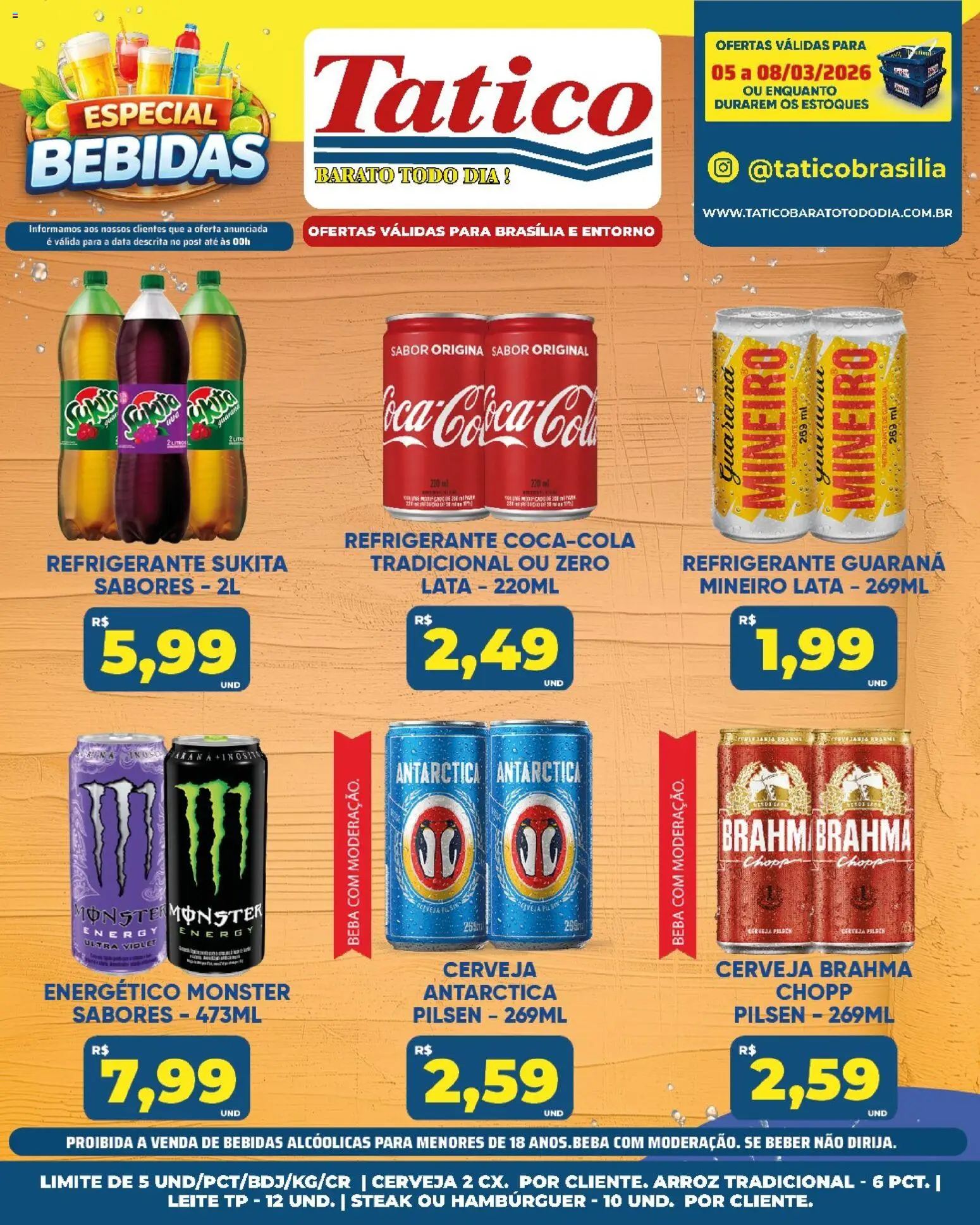 Tatico Folheto - válido de 09.03.2026 | Página: 40 | Produtos: Energético, Cerveja, Hambúrguer, Monster