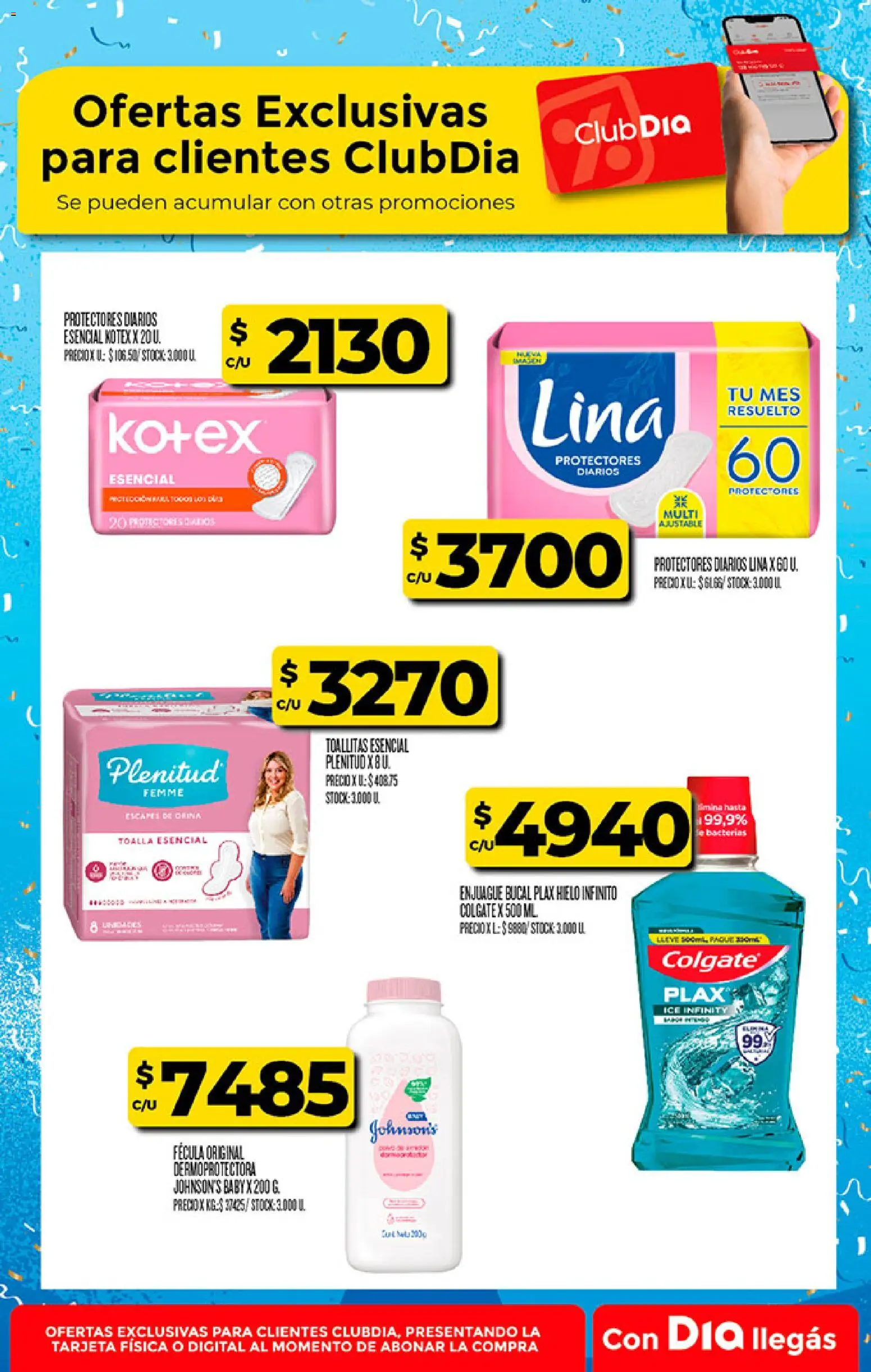 Supermercado DIA Ofertas │ válido desde el 01/07/2026 | Página: 25 | Productos: Toalla, Enjuague bucal, Protectores diarios