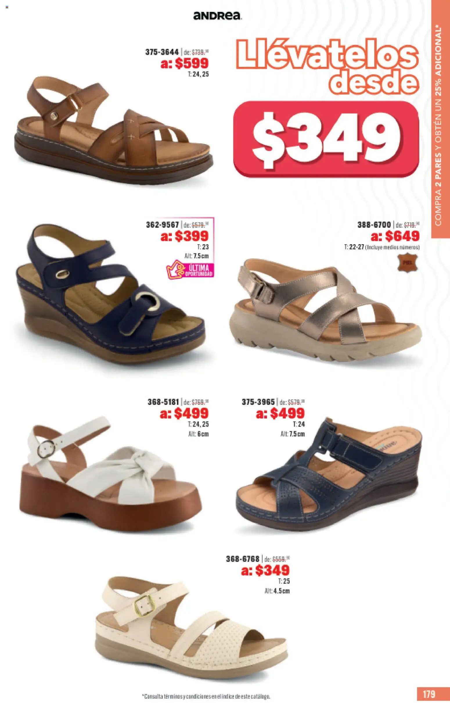 Nuevas ofertas de Andrea válidas en toda la República Mexicana desde el 31.05.2026. ¡Encuentra las mejores ofertas en Andrea catálogo Outlet! | Página: 179