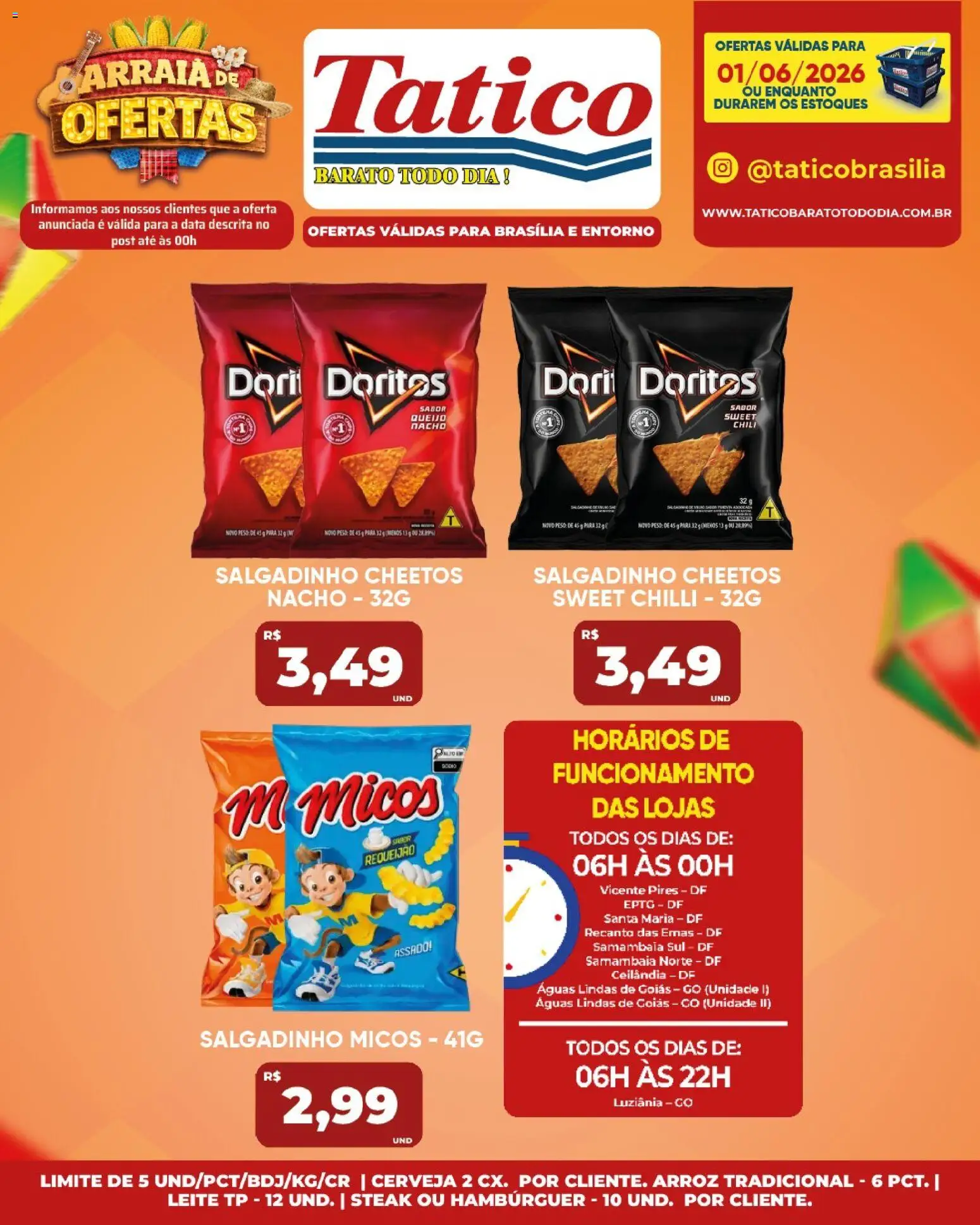 Tatico Folheto - válido de 01.06.2026 | Página: 21 | Produtos: Leite, Queijo, Hambúrguer, Requeijão