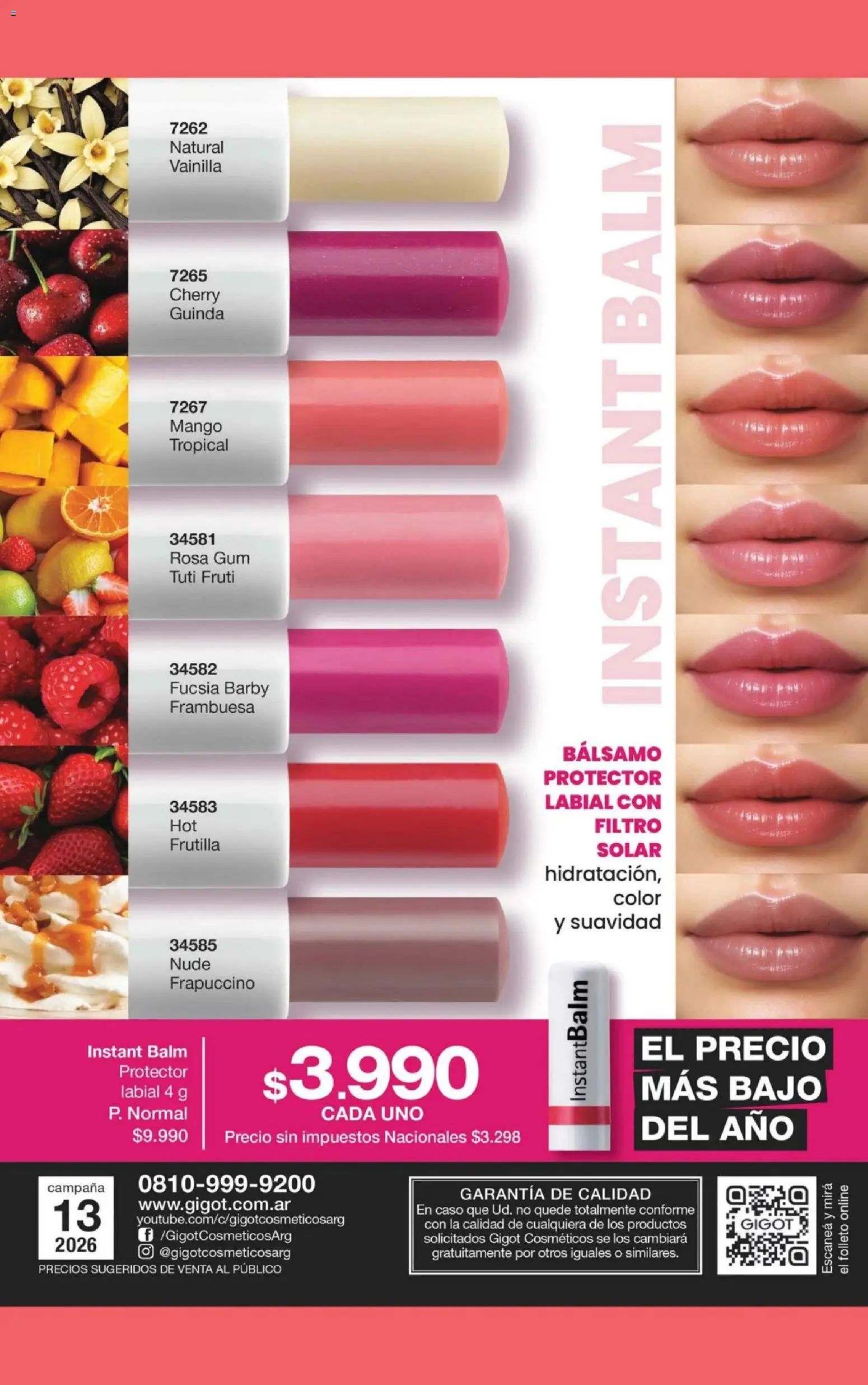 Gigot - CAMPAÑA 13 │ válido desde el 23/08/2026 | Página: 186 | Productos: Campana, Frutilla, Bálsamo, Mango