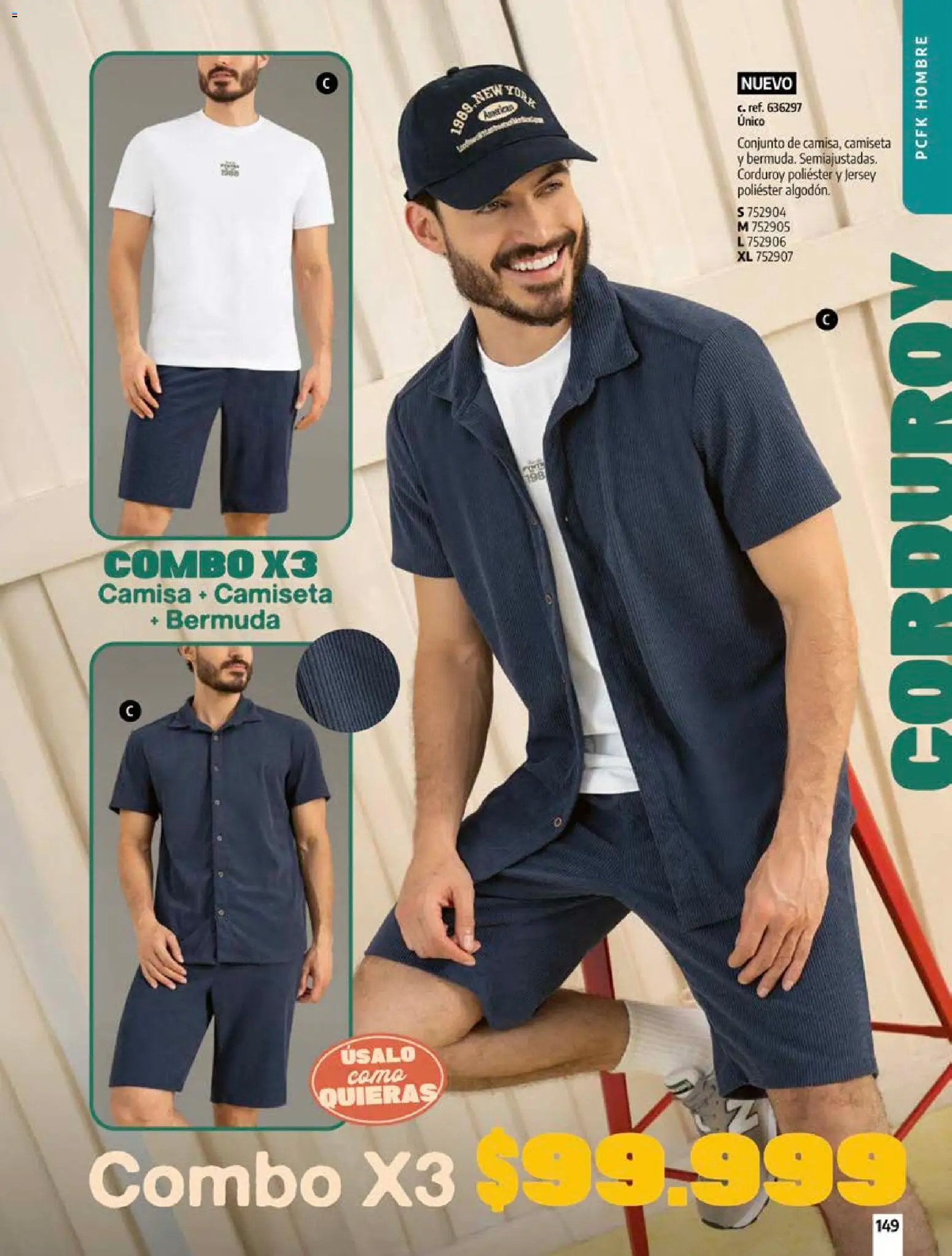 Pacifika revista - valida desde el 18/09/2026 | Página: 149 | Productos: Bermuda, Camiseta, Conjunto, Camisa