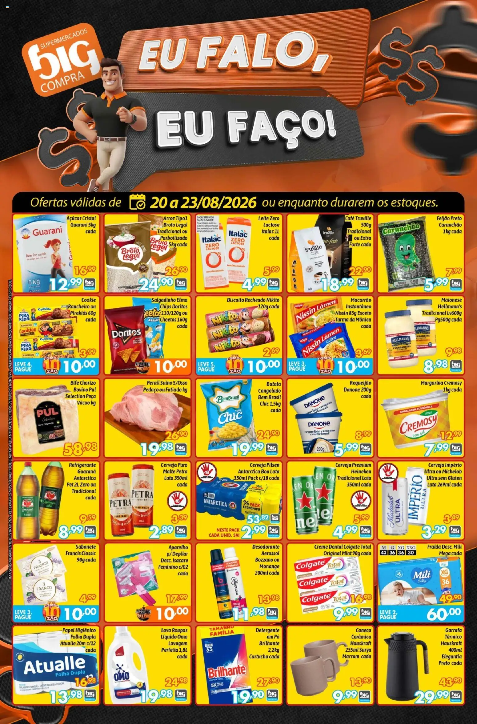 Big Compra Folheto - válido de 20/08/2026 | Página: 1 | Produtos: Guaraná, Cartucho, Detergente, Cheetos