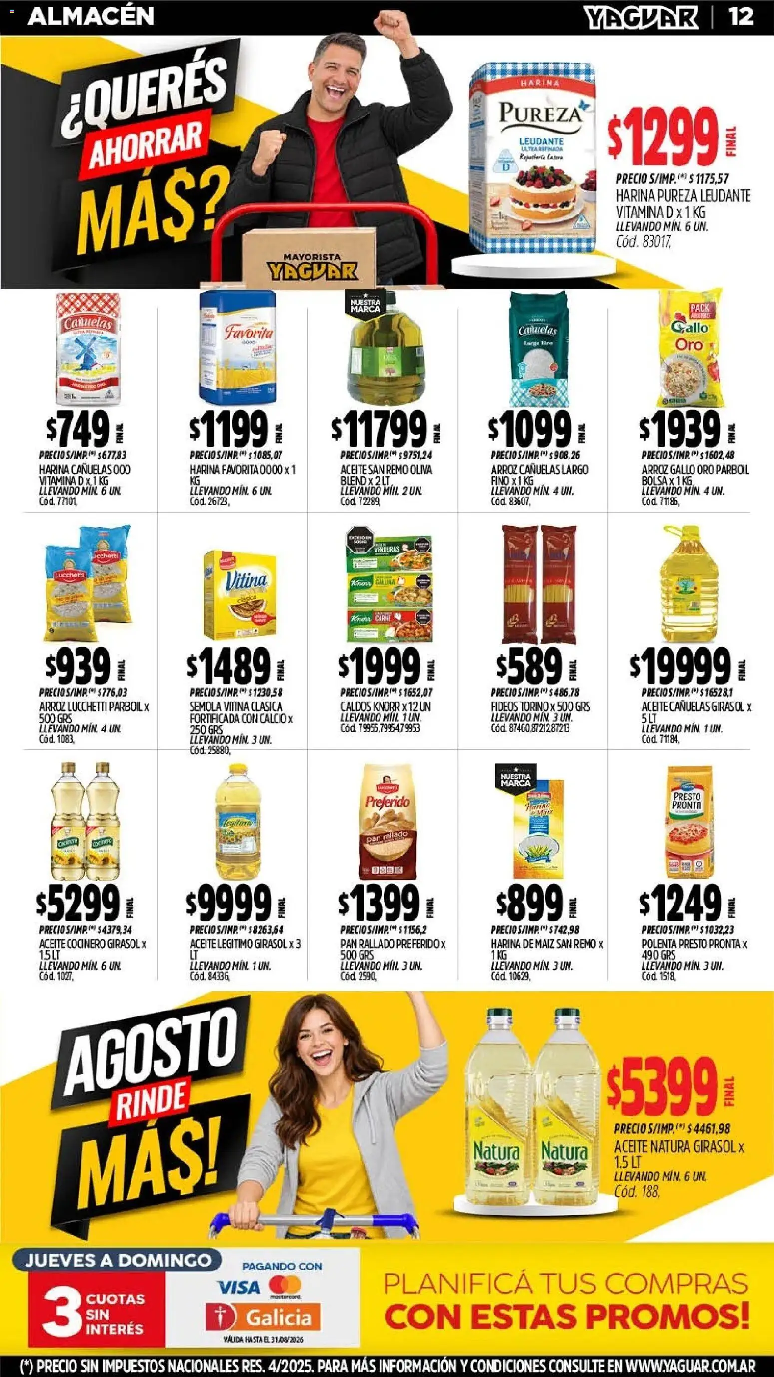 Yaguar - Oferta Semanal Misiones │ válido desde el 17/07/2026 | Página: 13 | Productos: Bolsa, Harina, Aceite, Maiz
