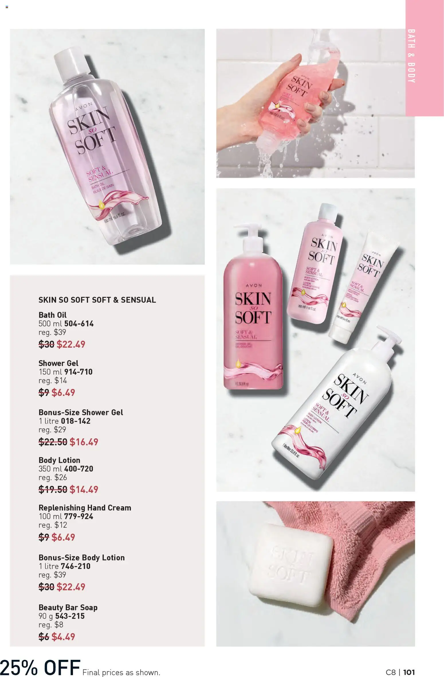 Avon flyer valid from 09.04.2026 | Page: 101 | Products: Hand cream, Soap, Shower, Oil