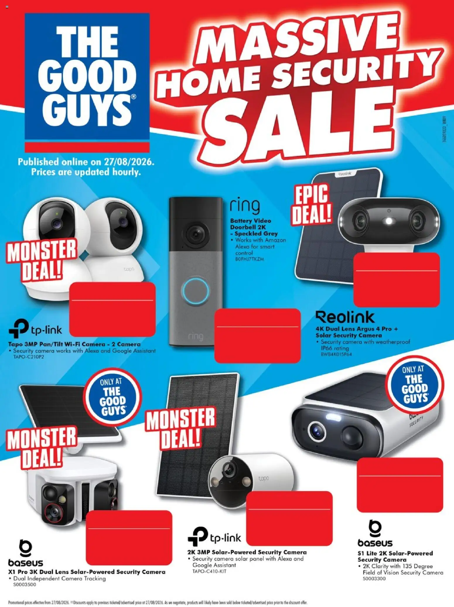 The Good Guys catalogue - valid from 27/08/2026 | Page: 2 | Products: Battery, Doorbell, Camera, Video