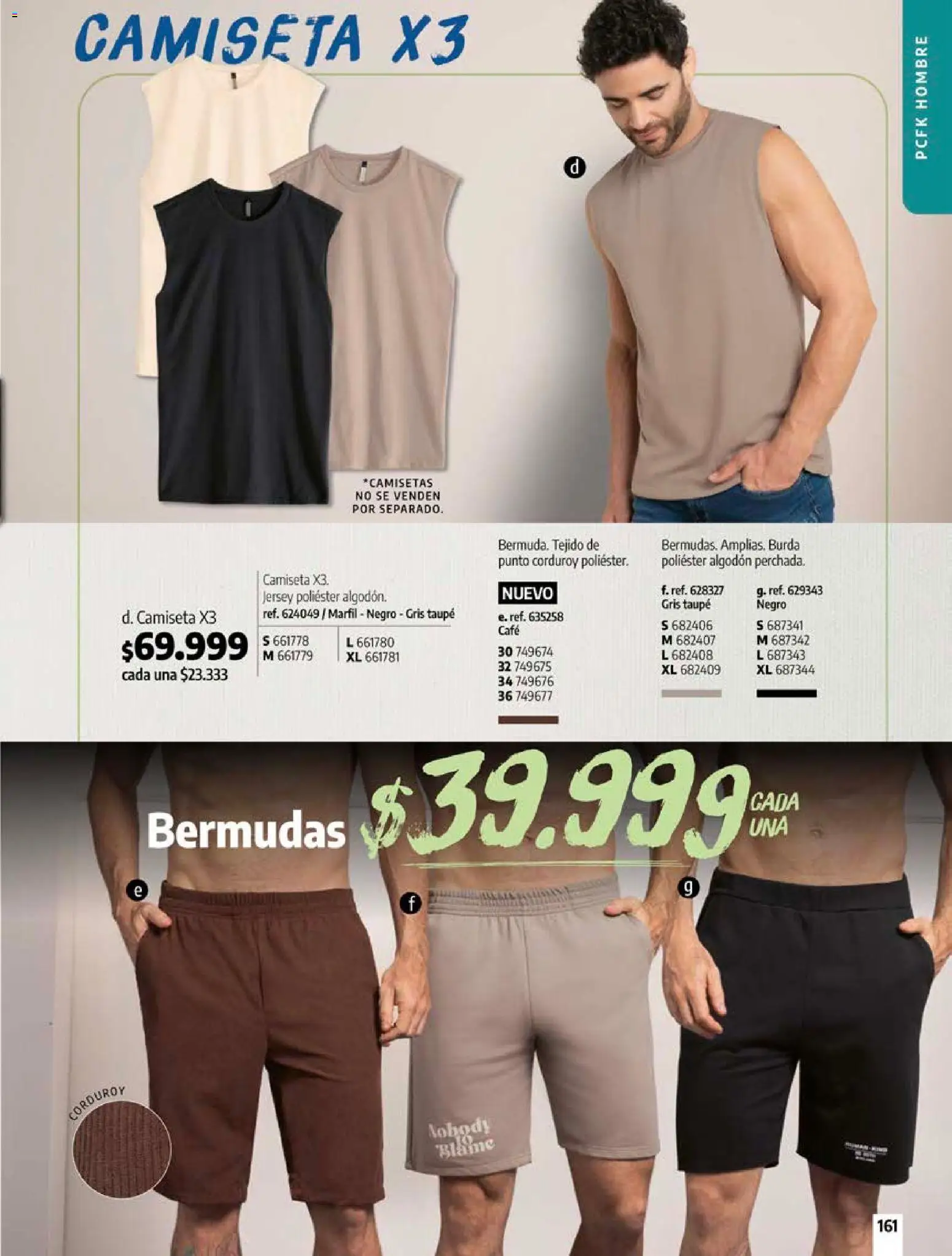 Pacifika revista - valida desde el 12/07/2026 | Página: 161 | Productos: Algodón, Camiseta, Bermudas, Café