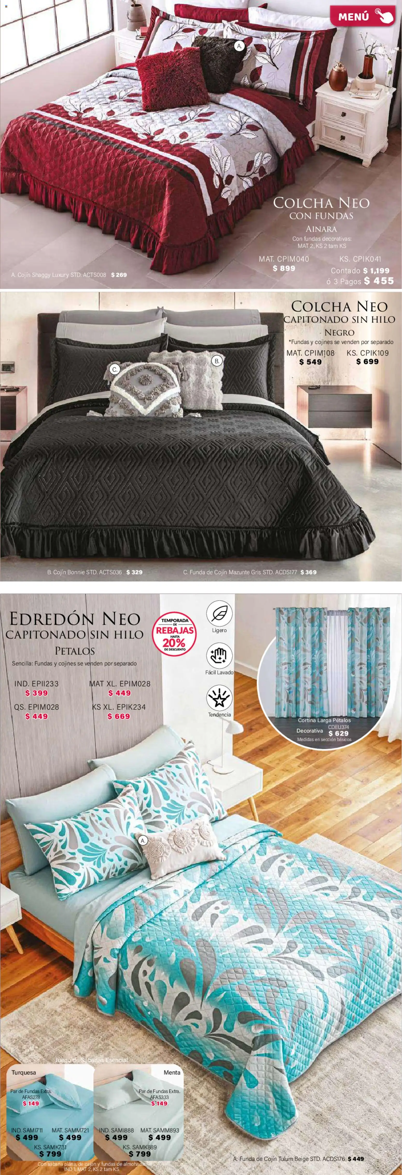 Nuevas ofertas de Colchas Concord válidas en toda la República Mexicana desde el 01/02/2026. ¡Encuentra las mejores ofertas en Colchas Concord catálogo! | Página: 83 | Productos: Funda