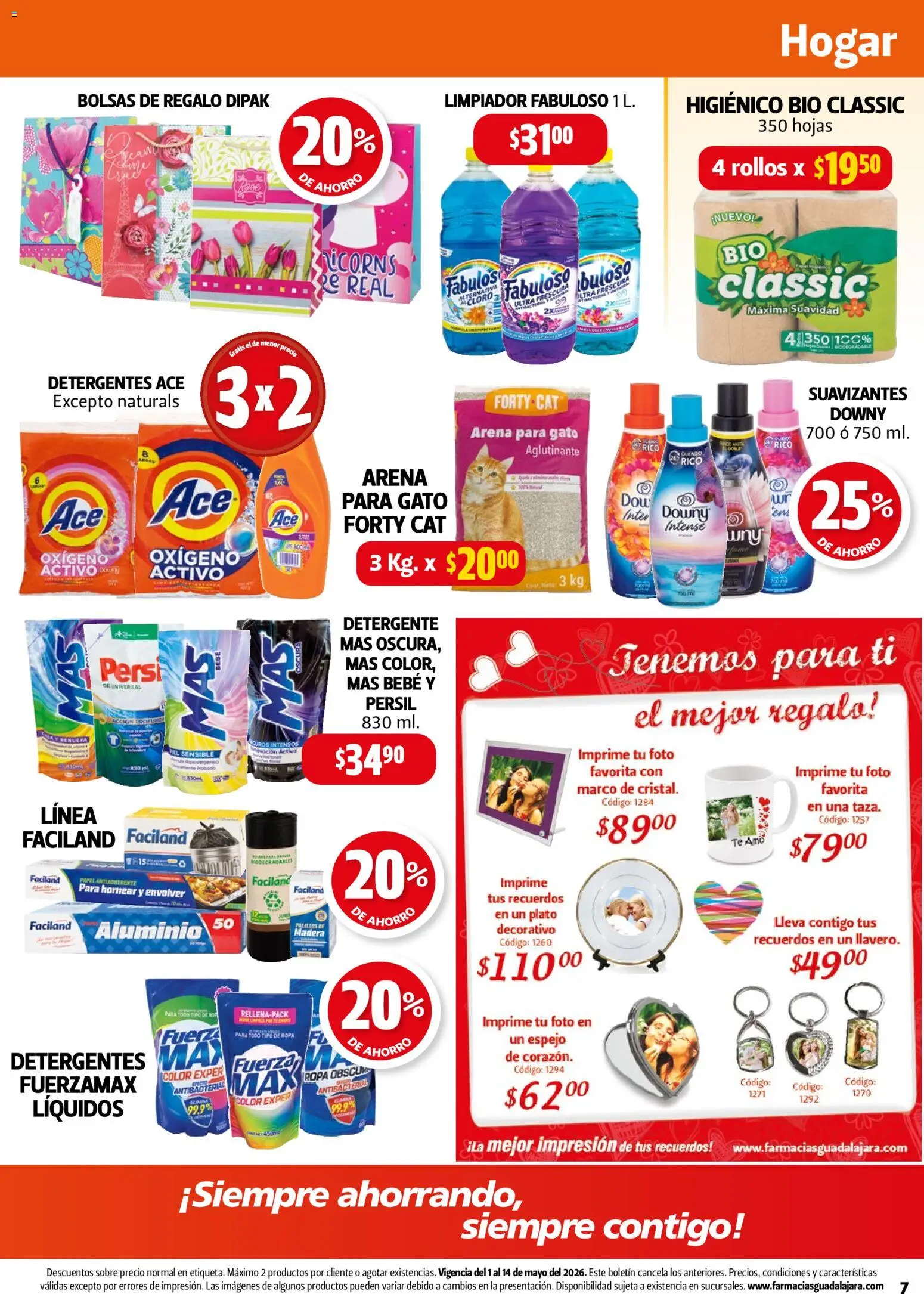 Nuevas ofertas de Farmacia Guadalajara válidas en toda la República Mexicana desde el 01.05.2026. ¡Encuentra las mejores ofertas en Farmacia Guadalajara catálogo! | Página: 7 | Productos: Limpiador, Ropa, Té, Sobre
