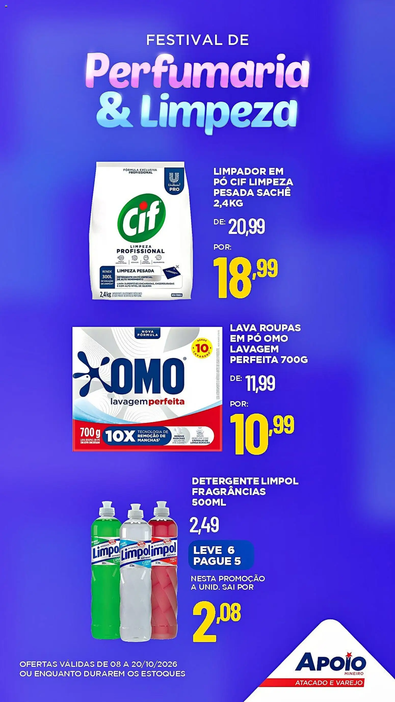 Apoio Mineiro Folheto - válido de 08/09/2026 | Página: 9 | Produtos: Cápsulas, Perfume, Detergente, Roupas