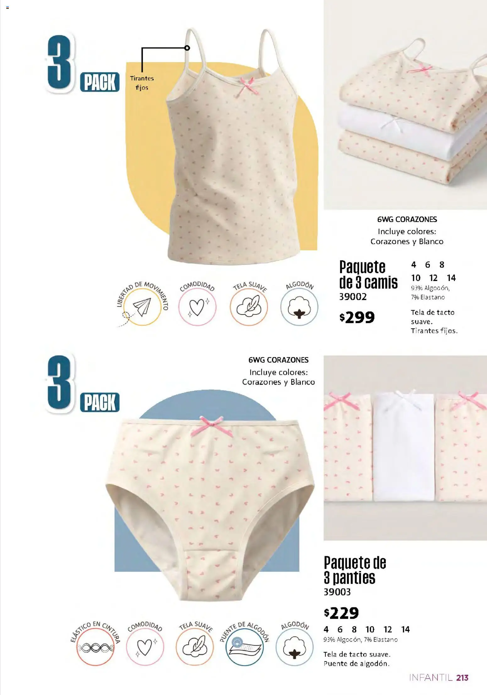 Nuevas ofertas de Ilusión válidas en toda la República Mexicana desde el 01/09/2026. ¡Encuentra las mejores ofertas en Ilusión catálogo Otoño! | Página: 215 | Productos: Algodón, Tirantes