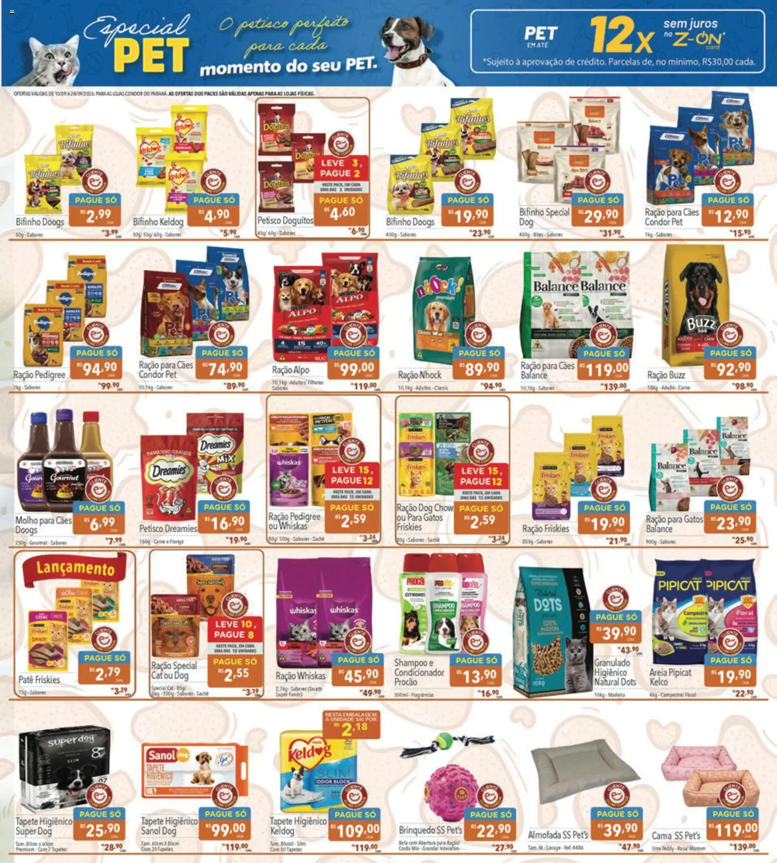 Supermercados Condor Folheto - válido de 10/09/2026 | Página: 29 | Produtos: Cama, Almofada, Ração para gatos, Ração para cães