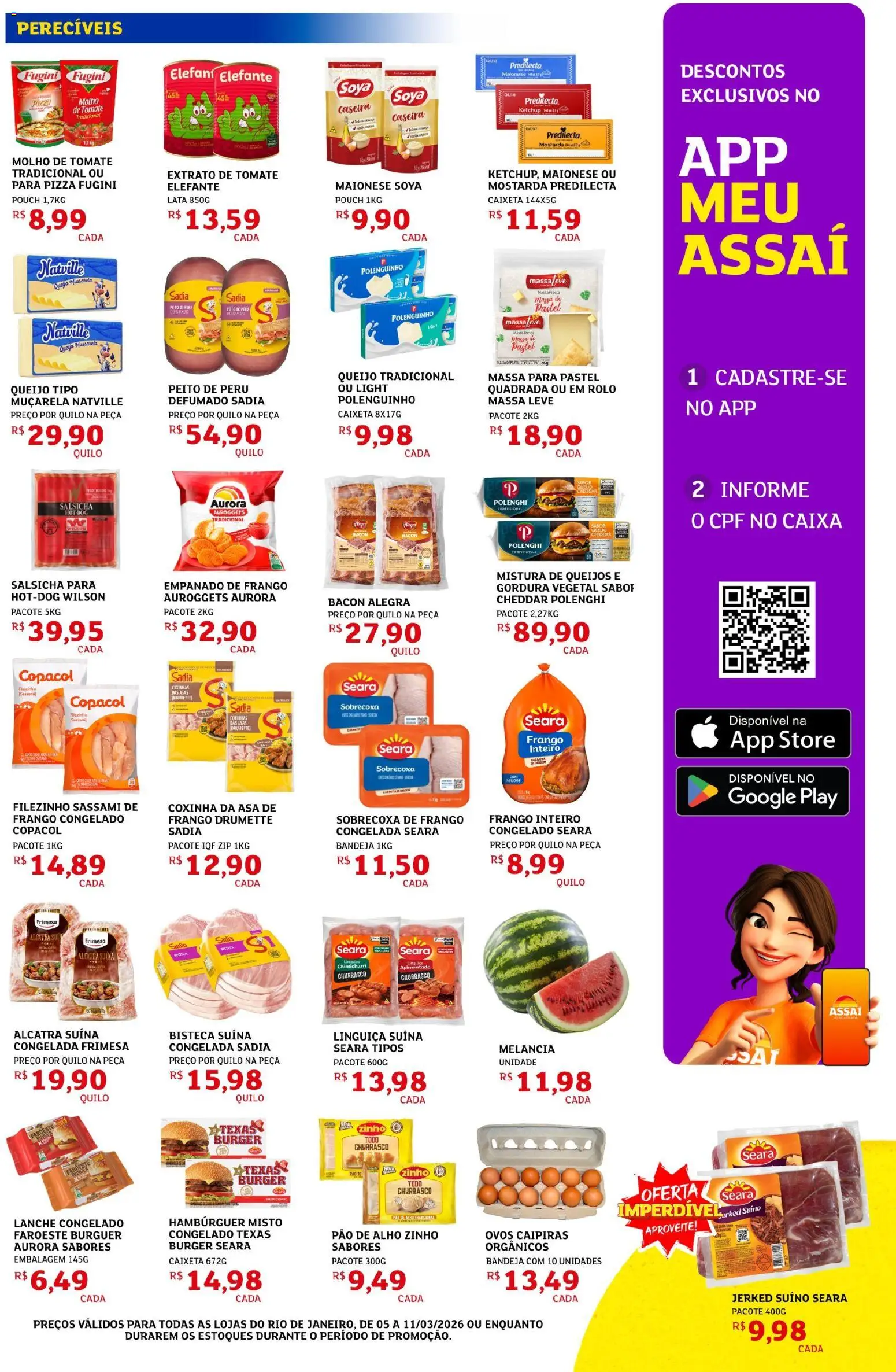 Assaí Atacadista Folheto - válido de 05.03.2026 | Página: 3 | Produtos: Pao de alho, Alcatra, Caixa, Maionese