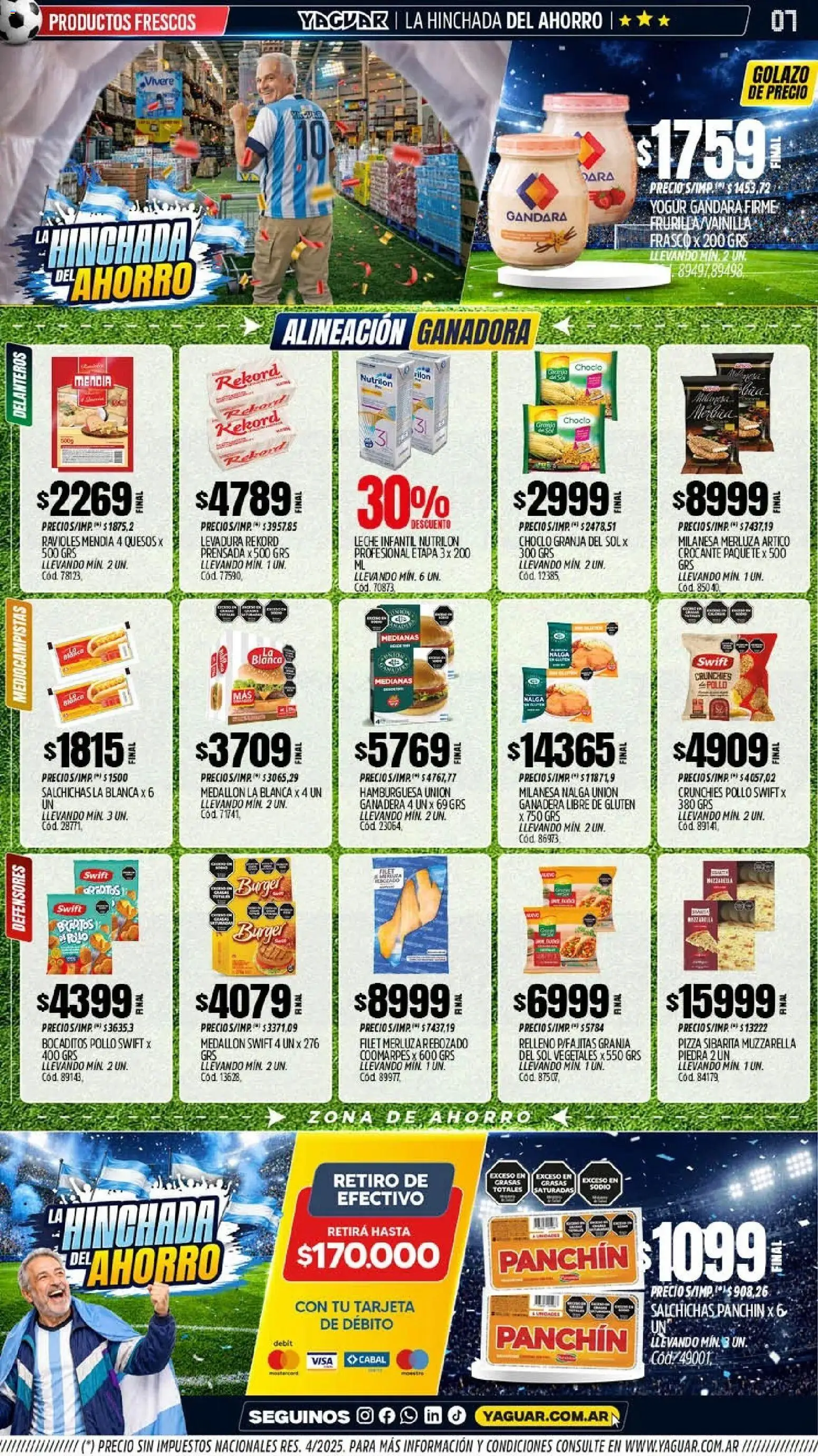 Yaguar - Oferta Semanal Parque Chacabuco │ válido desde el 15.06.2026 | Página: 7 | Productos: Pollo, Muzzarella, Leche, Ravioles