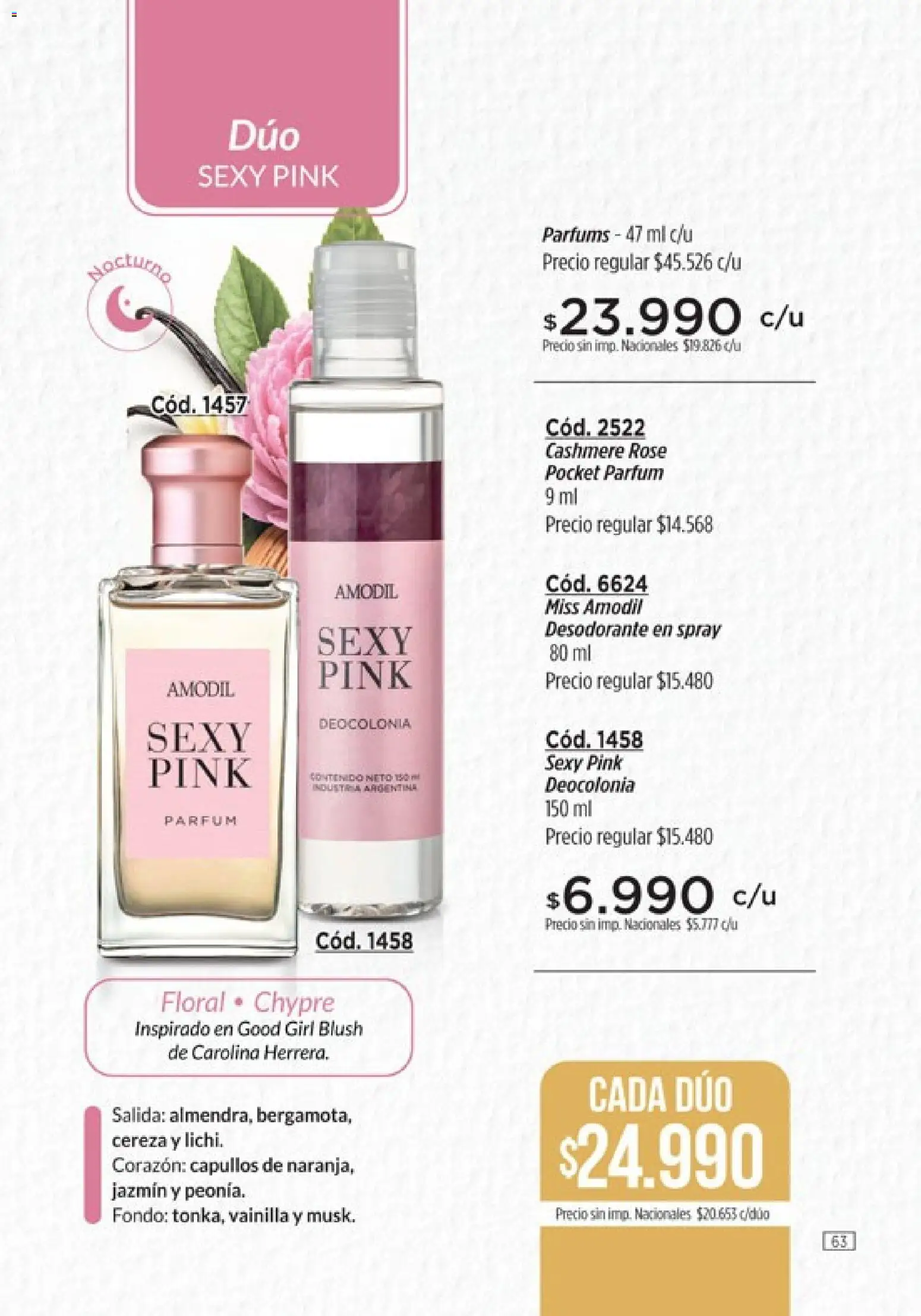 Catálogo Amodil Campaña 15 │ válido desde el 26/08/2026 | Página: 63 | Productos: Vainilla, Desodorante