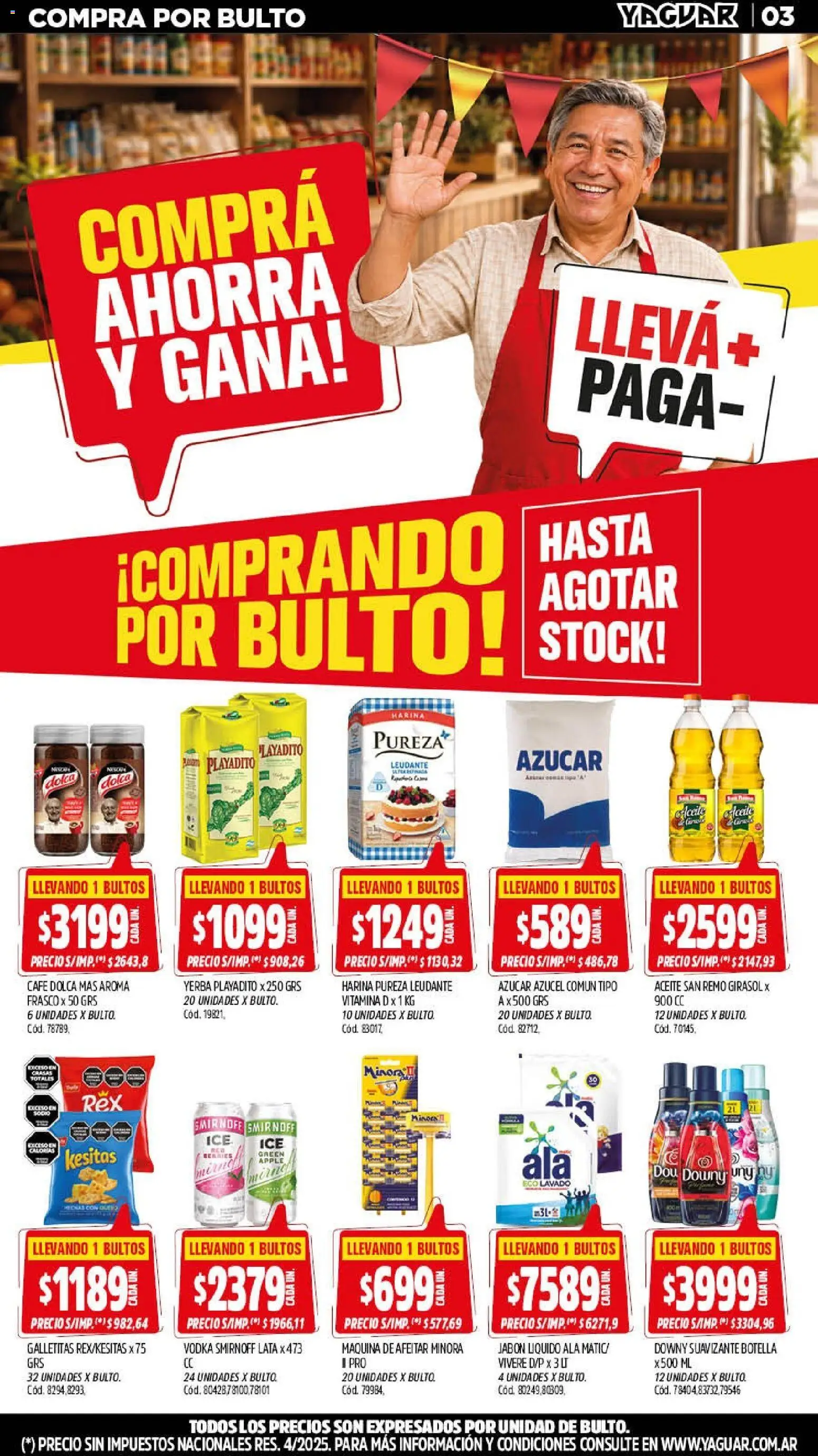 Yaguar - Oferta Semanal Córdoba │ válido desde el 07/09/2026 | Página: 3 | Productos: Botella, Maquina de afeitar, Yerba, Suavizante