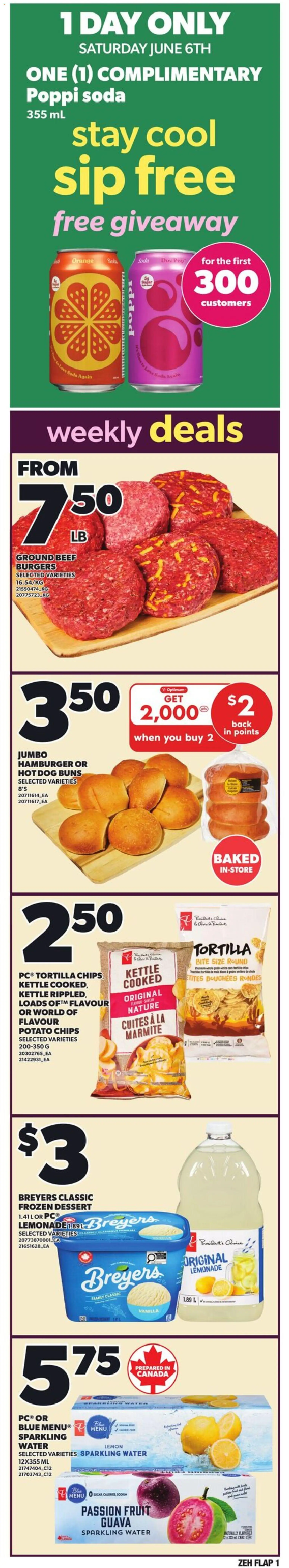 Zehrs flyer valid from 04.06.2026 | Page: 1 | Products: Beef, Chips, PC, Kettle