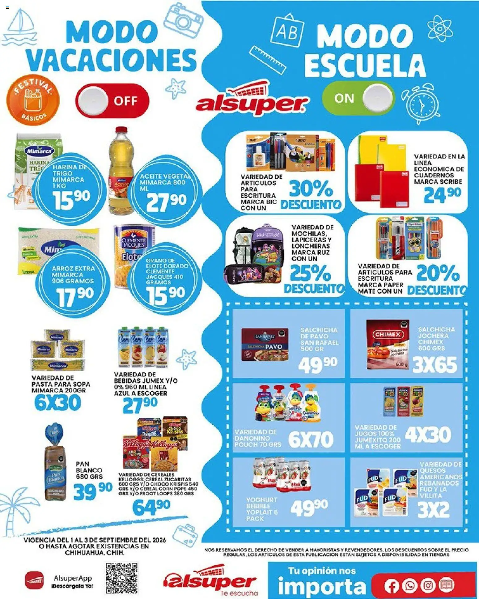 Nuevas ofertas de Alsuper válidas en toda la República Mexicana desde el 01/09/2026. ¡Encuentra las mejores ofertas en Alsuper folleto! | Página: 1 | Productos: Salchicha, Aceite, Arroz, Sobre